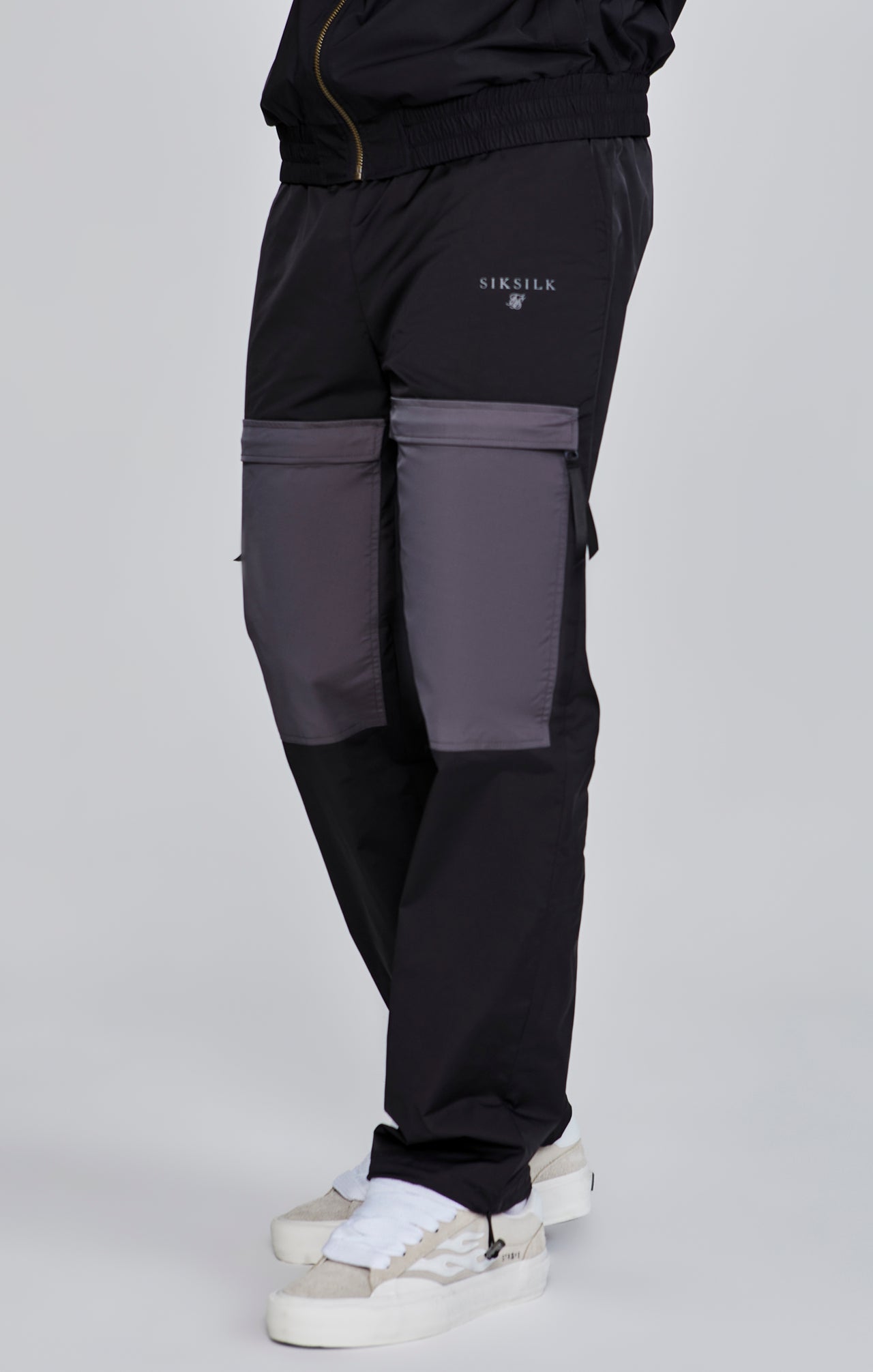 Black Cut And Sew Joggers (2)