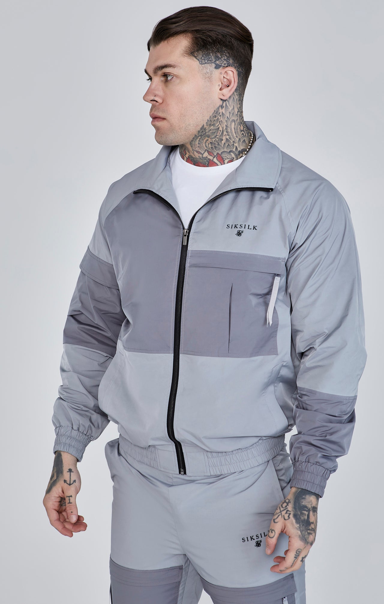 Grey Cut And Sew Jacket