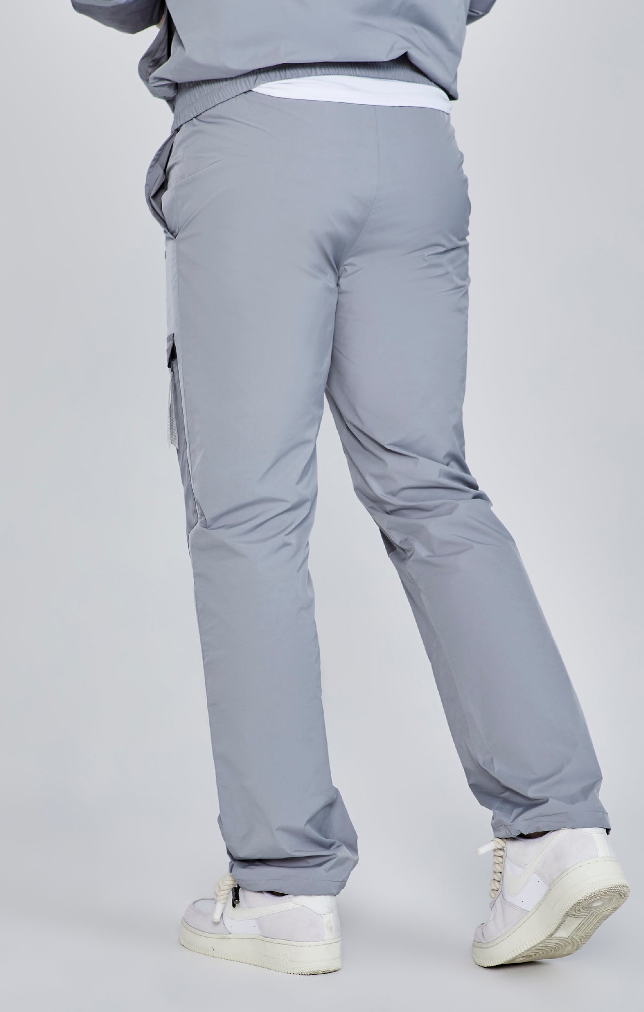 Grey Cut And Sew Joggers (3)