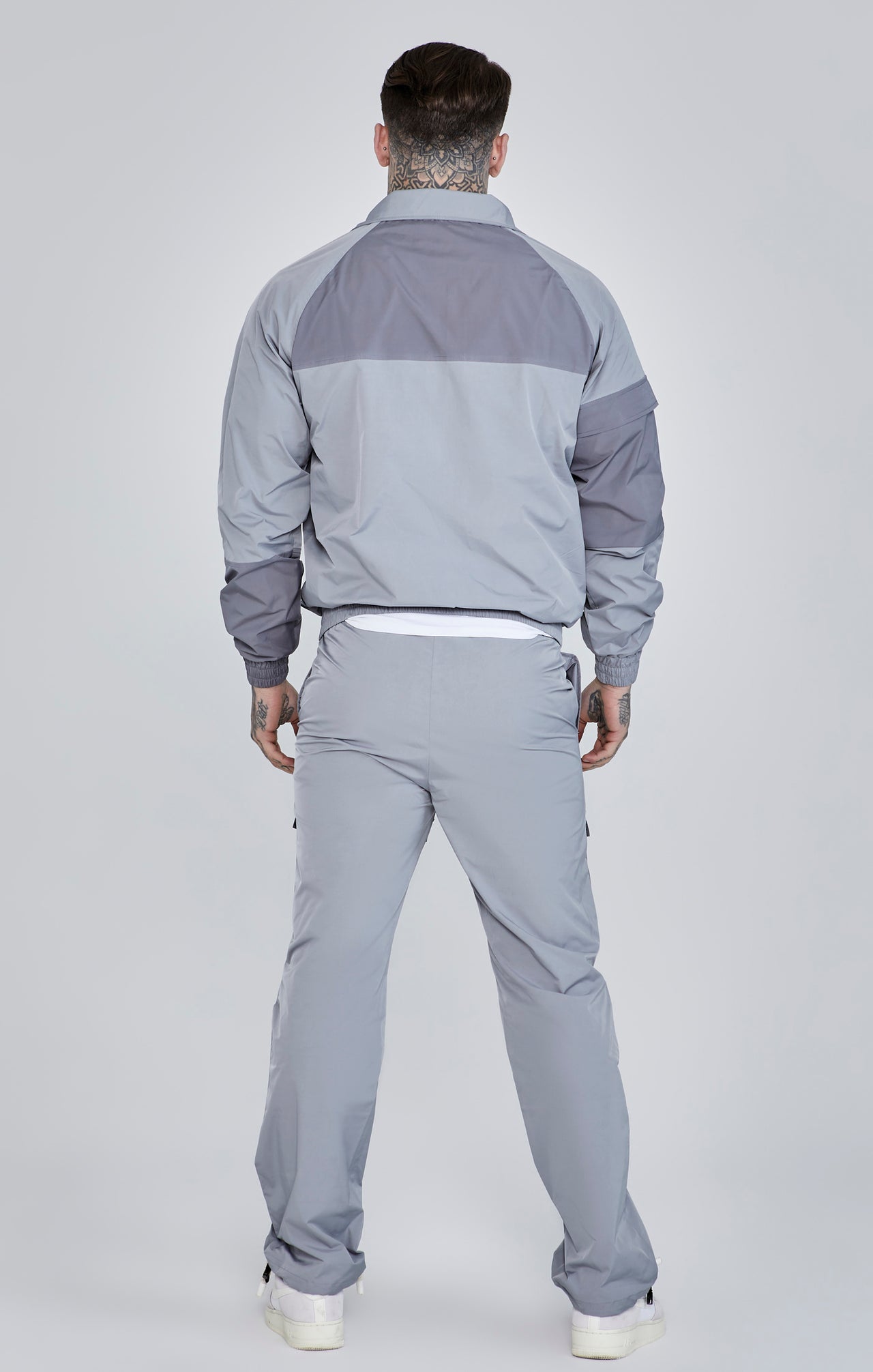 Grey Cut And Sew Joggers (4)