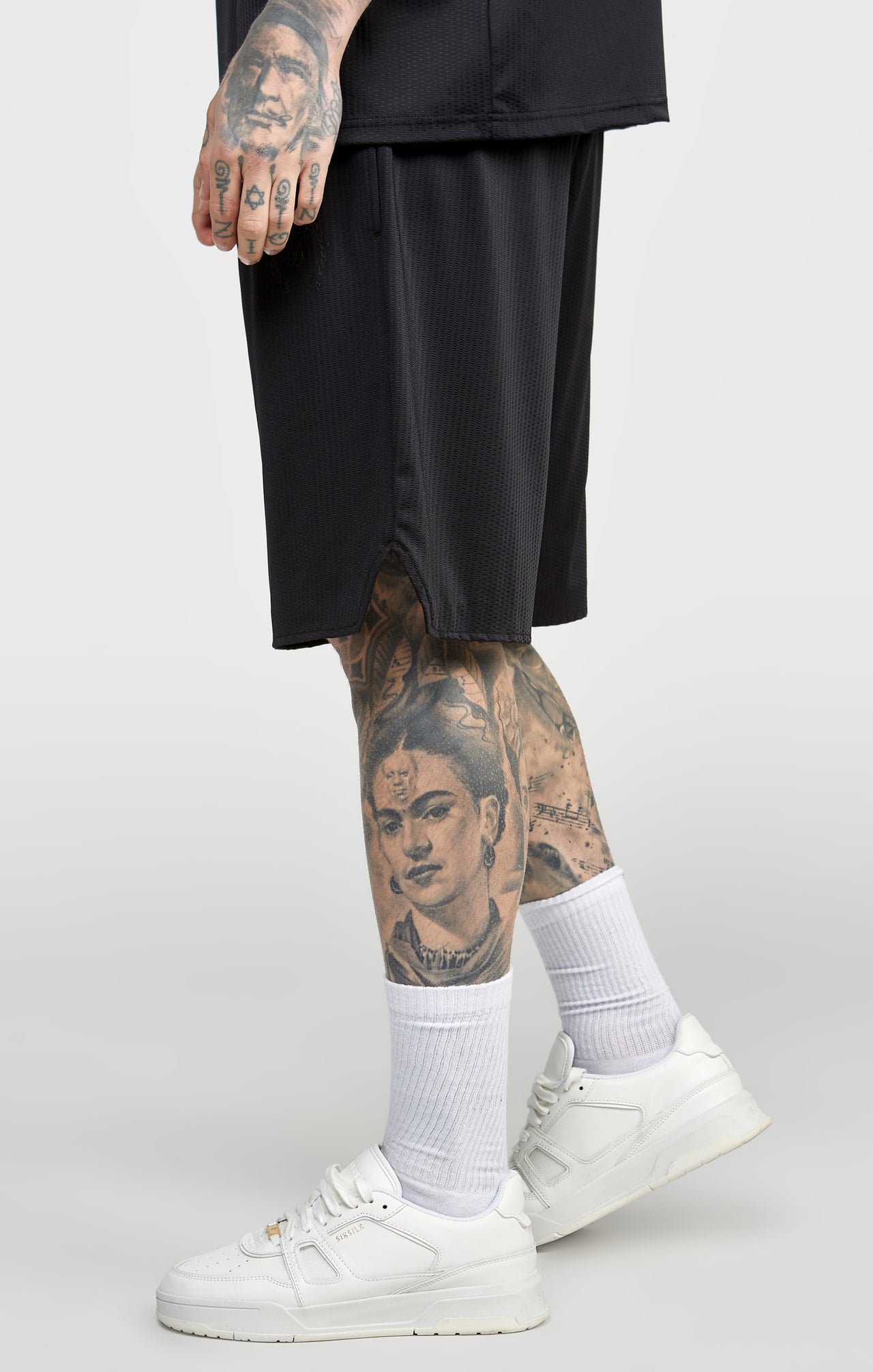 Black Mesh Loose Fit Short (1)