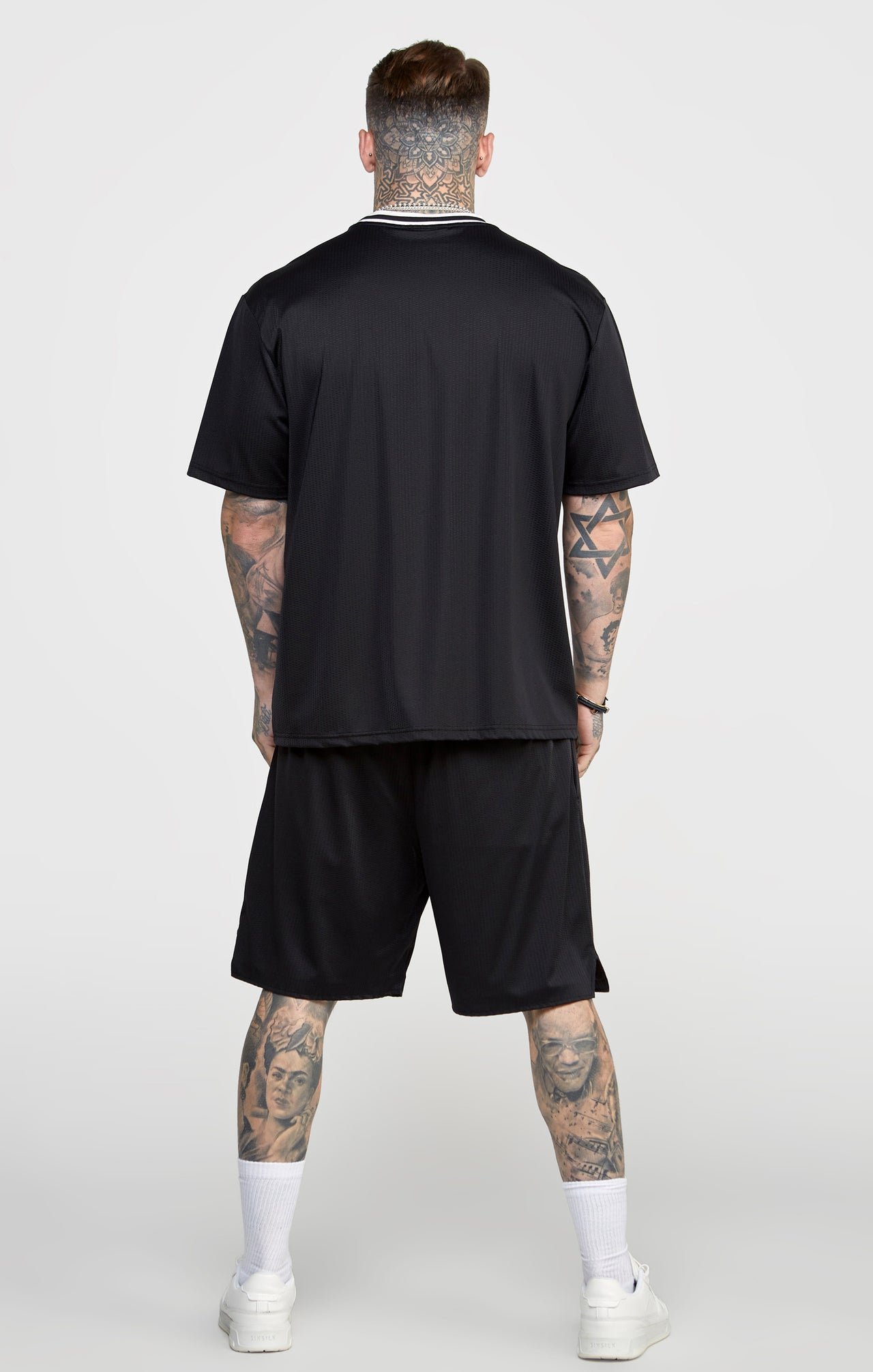 Black Mesh Loose Fit Short (4)