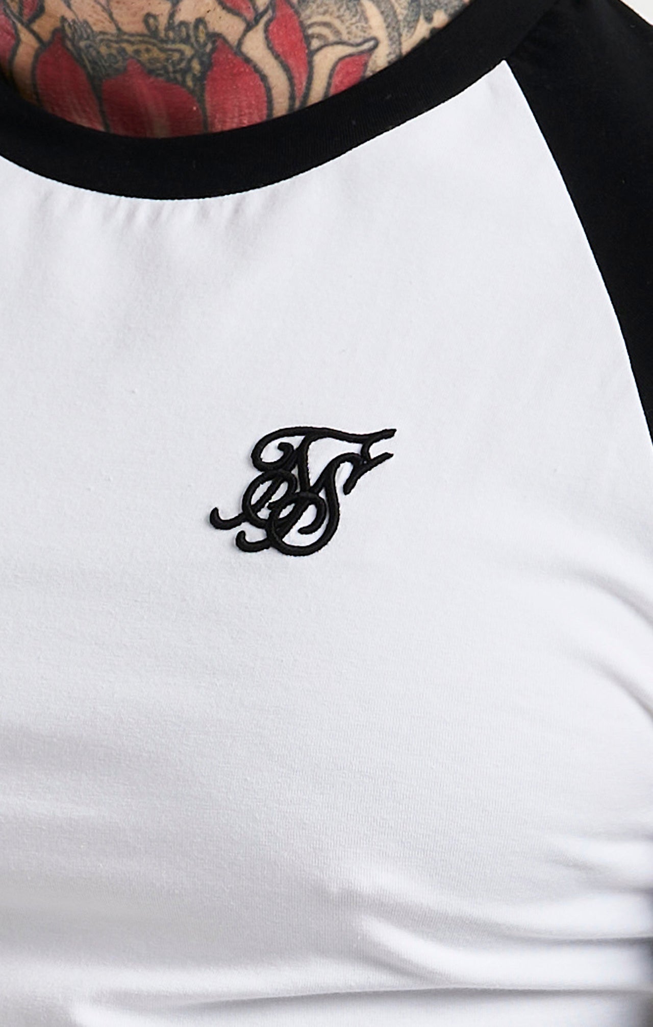 White Raglan Muscle Fit T-Shirt (1)