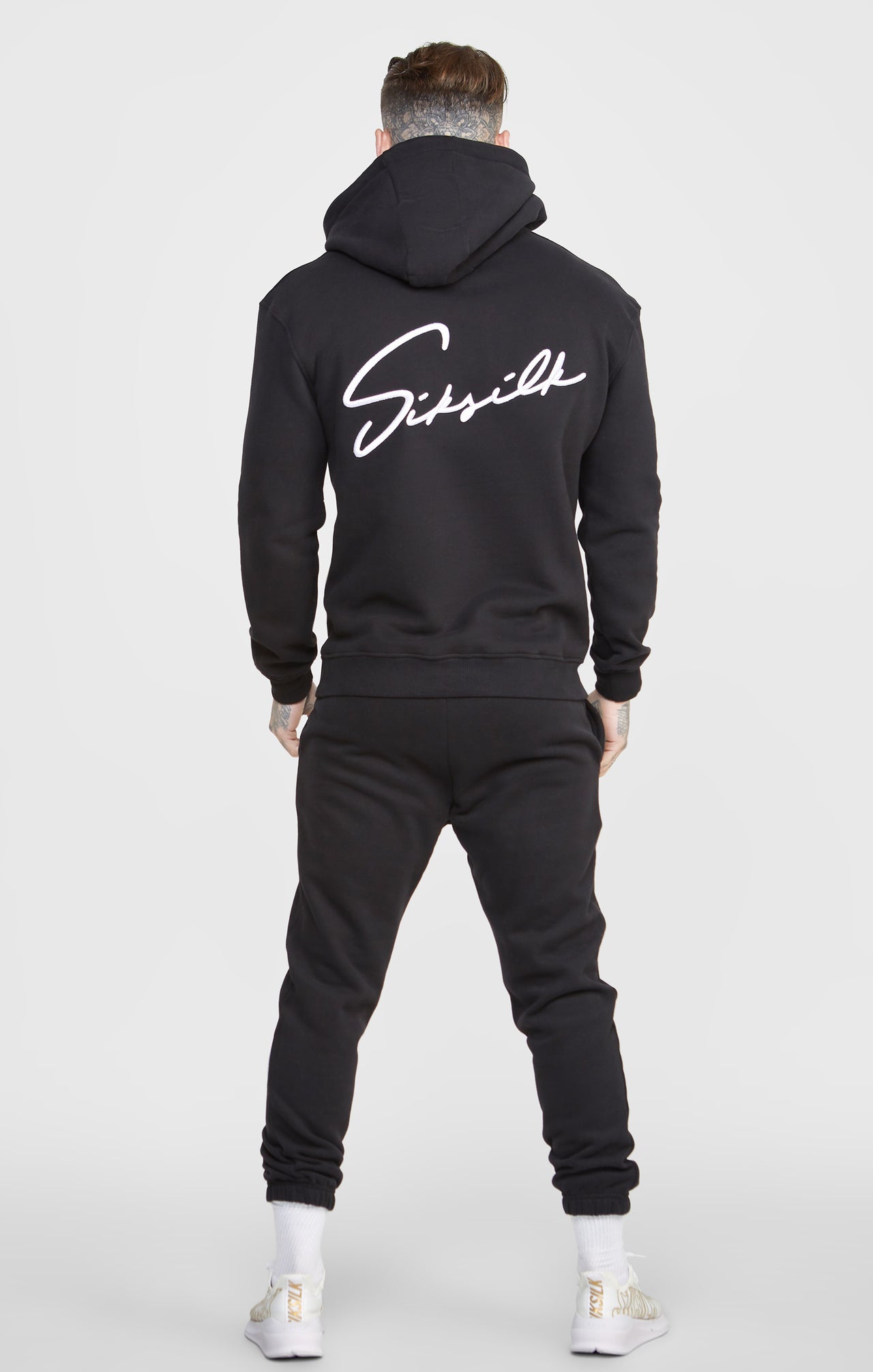 Black Script Embroidery Jogger (4)