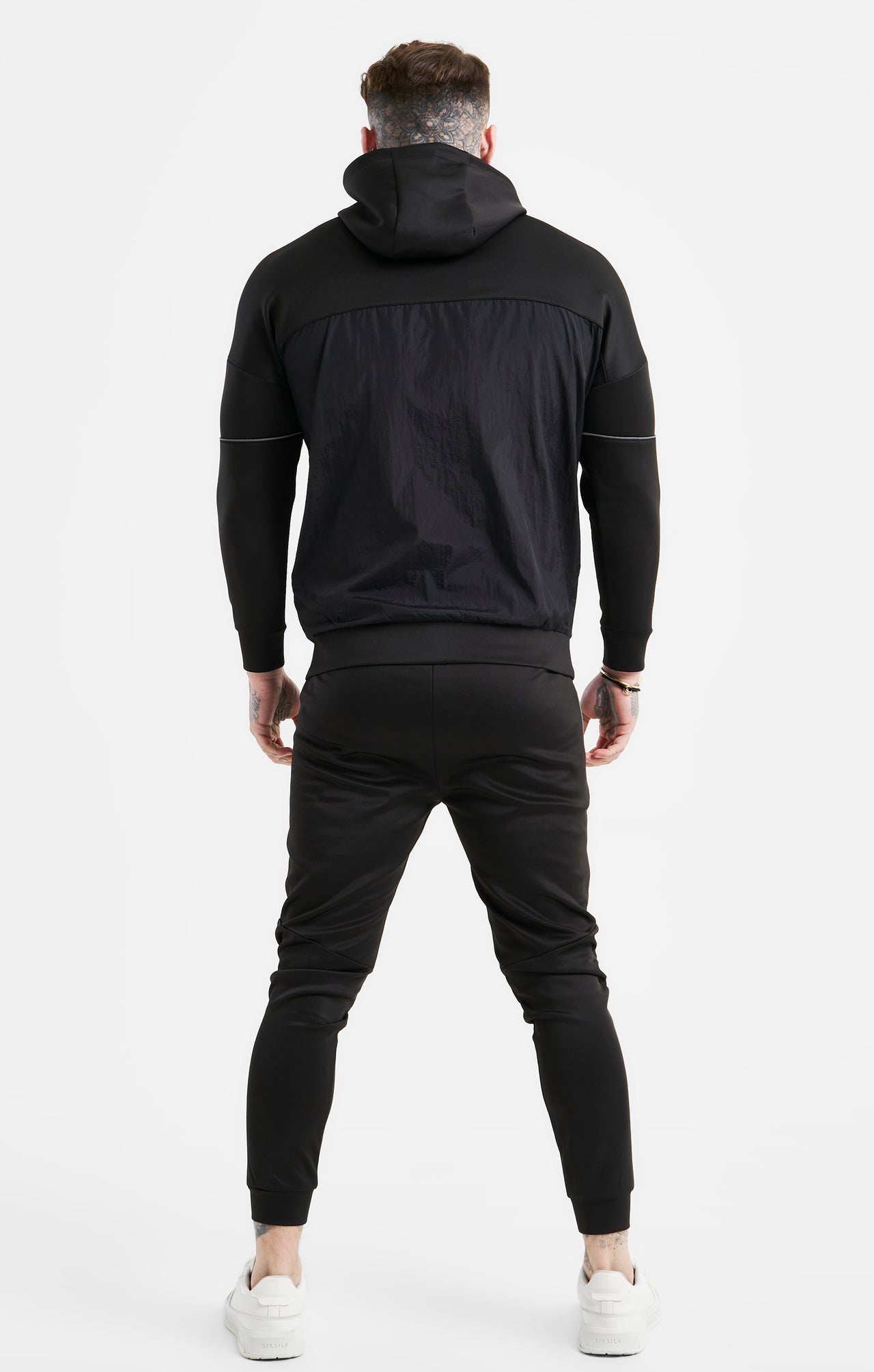 Black Panelled Hoodie (4)