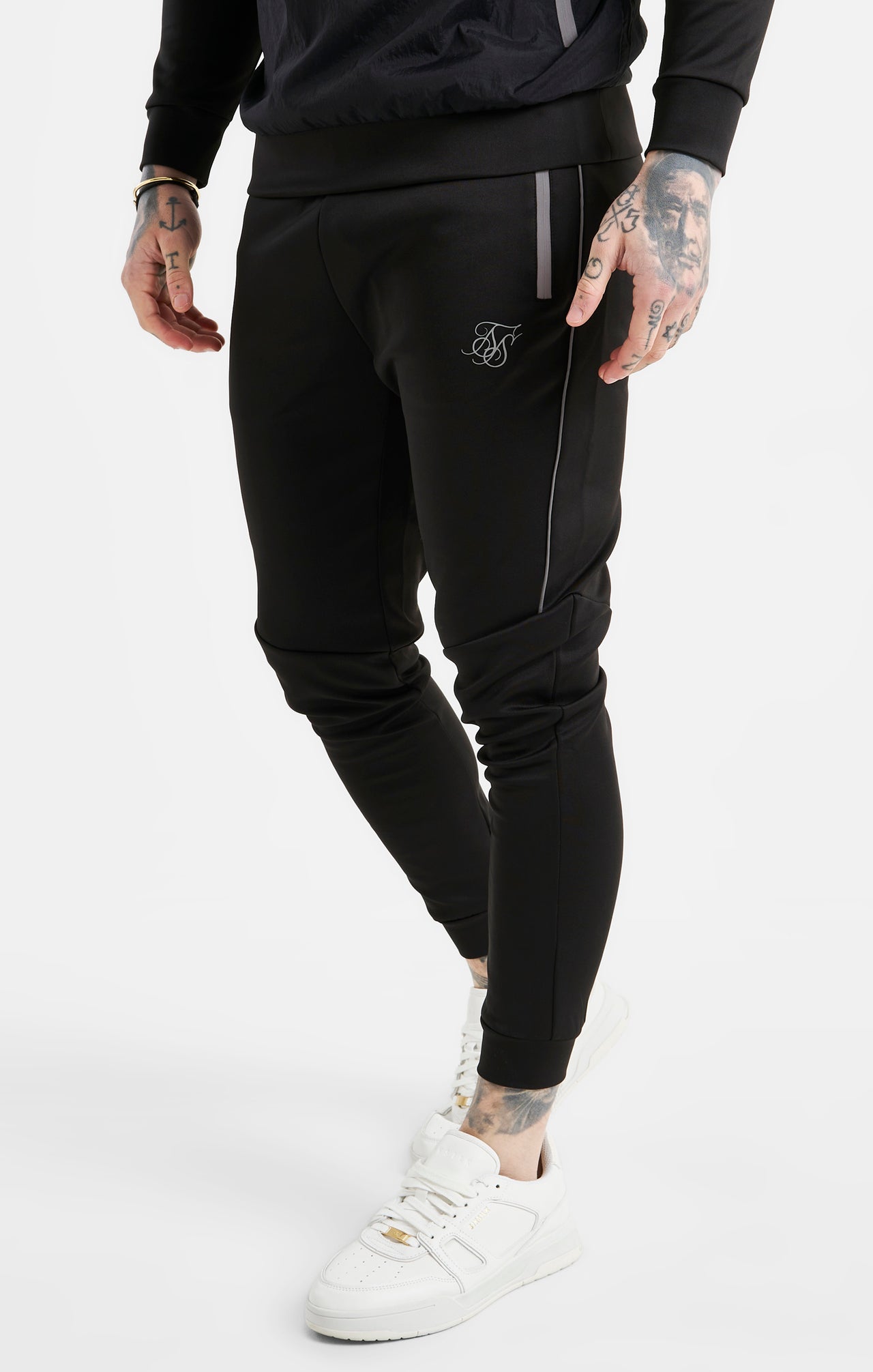 Black Panelled Jogger