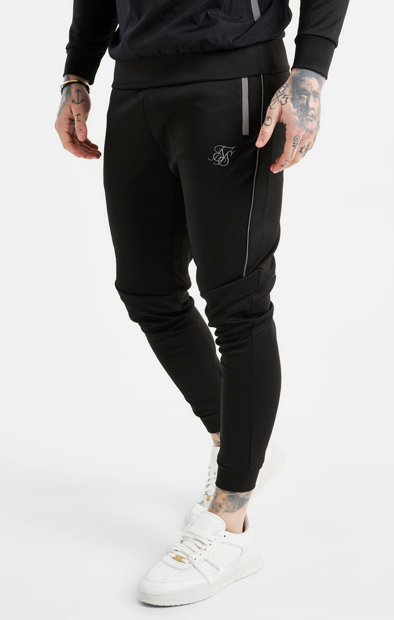 Black Panelled Jogger