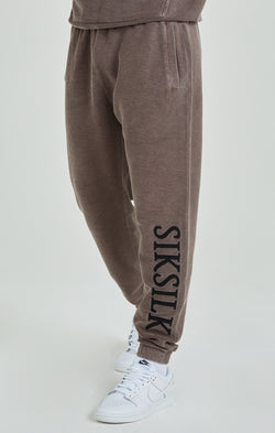 Brown Heavyweight Loopback Relaxed Joggers