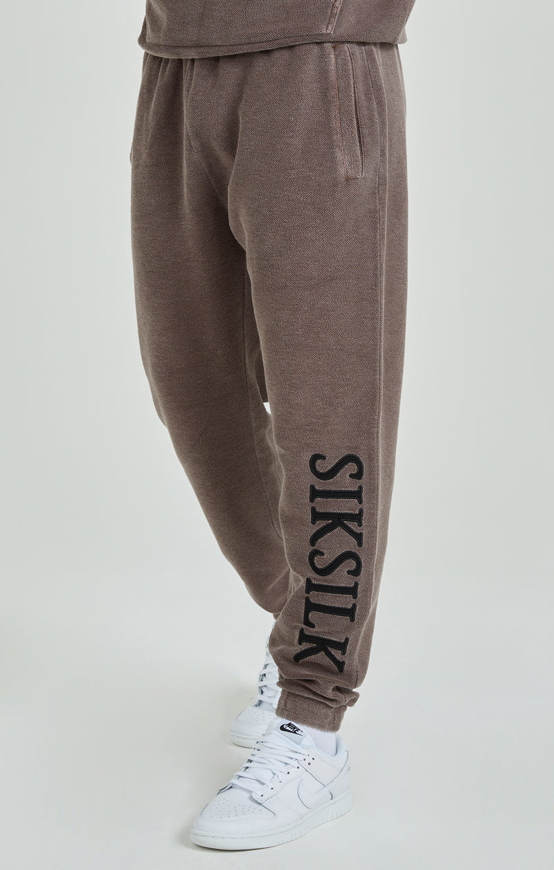 Brown Heavyweight Loopback Relaxed Joggers