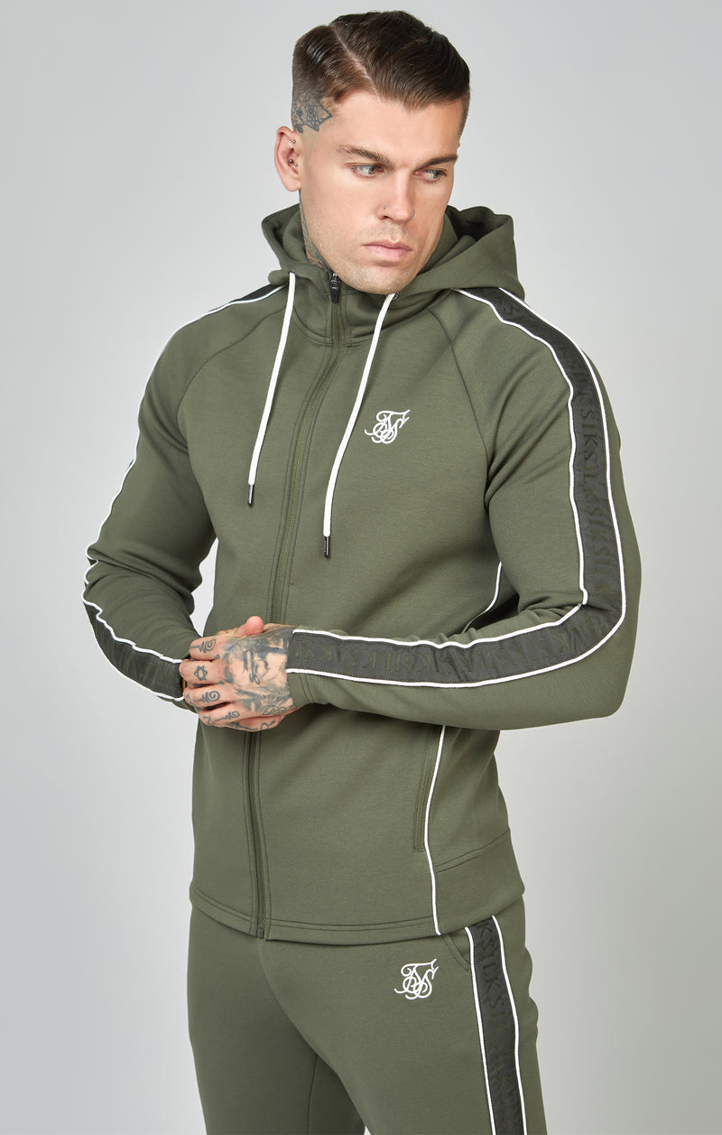 Green Taped Zip Thru Hoodie & Jogger Set (1)