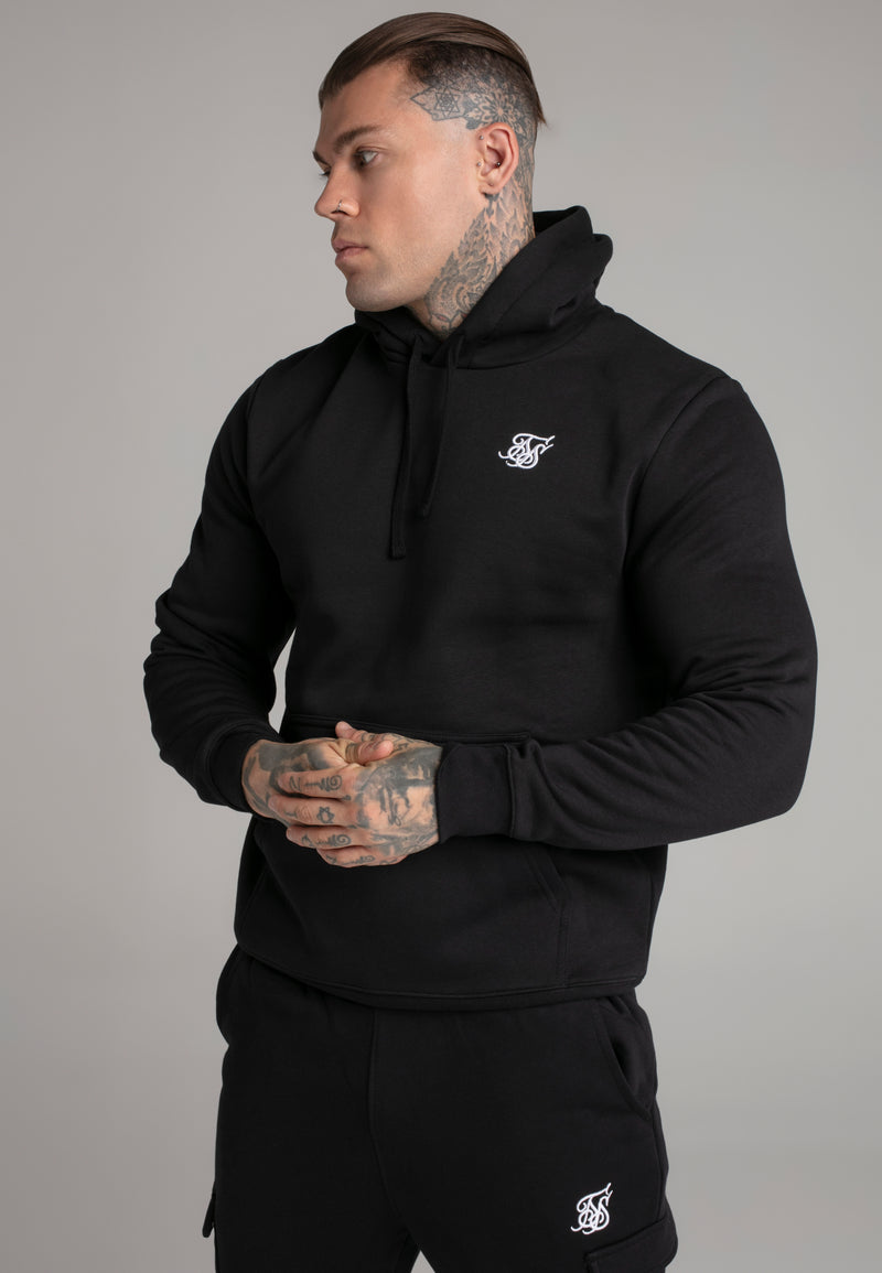Black Essential Overhead Hoodie