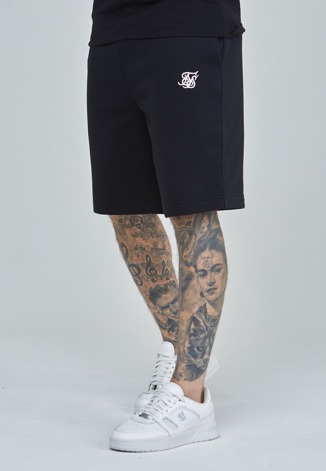 Black Essential Fleece Short