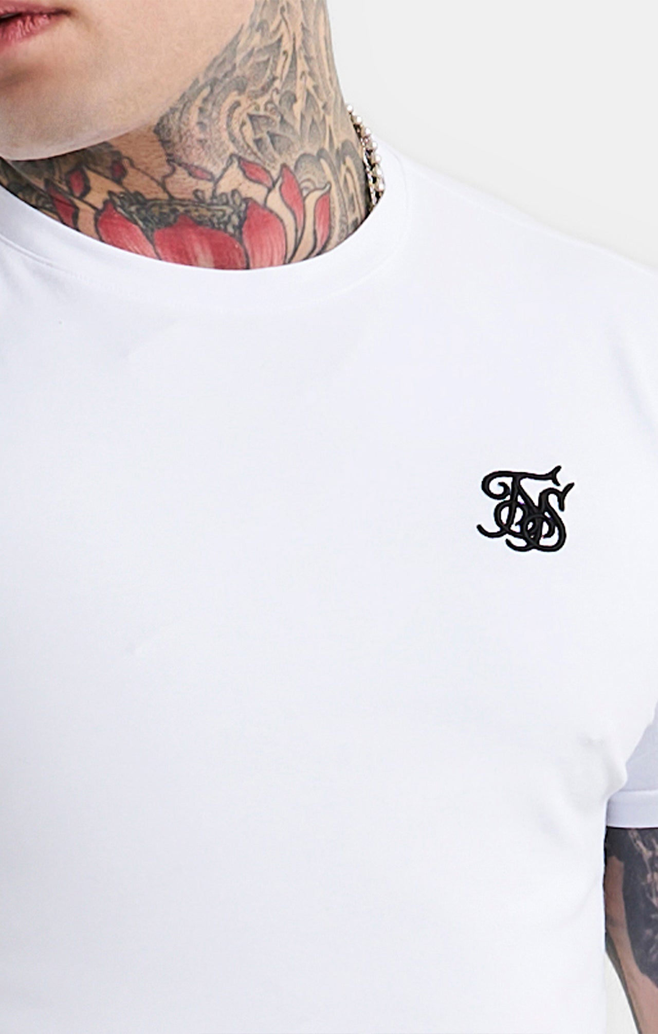 White Essential Short Sleeve Muscle Fit T-Shirt (1)