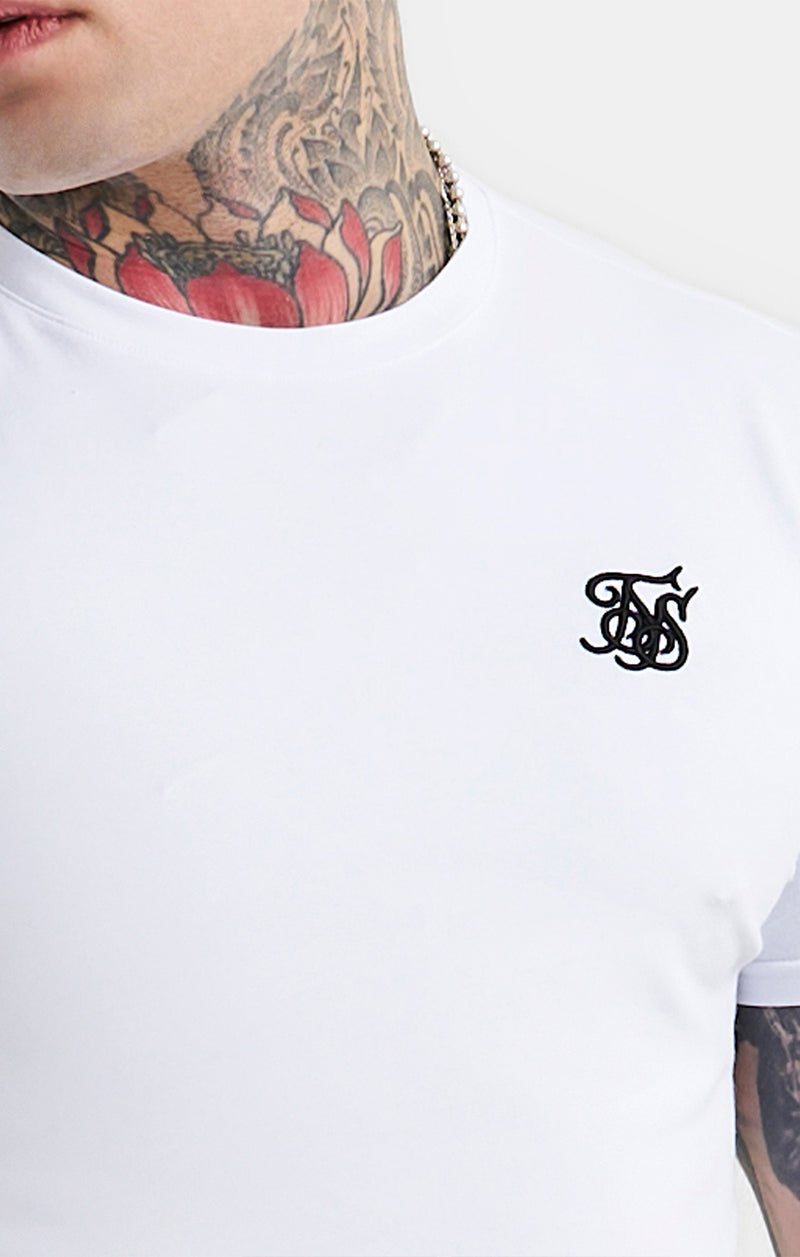 White Essential Short Sleeve Muscle Fit T-Shirt (1)