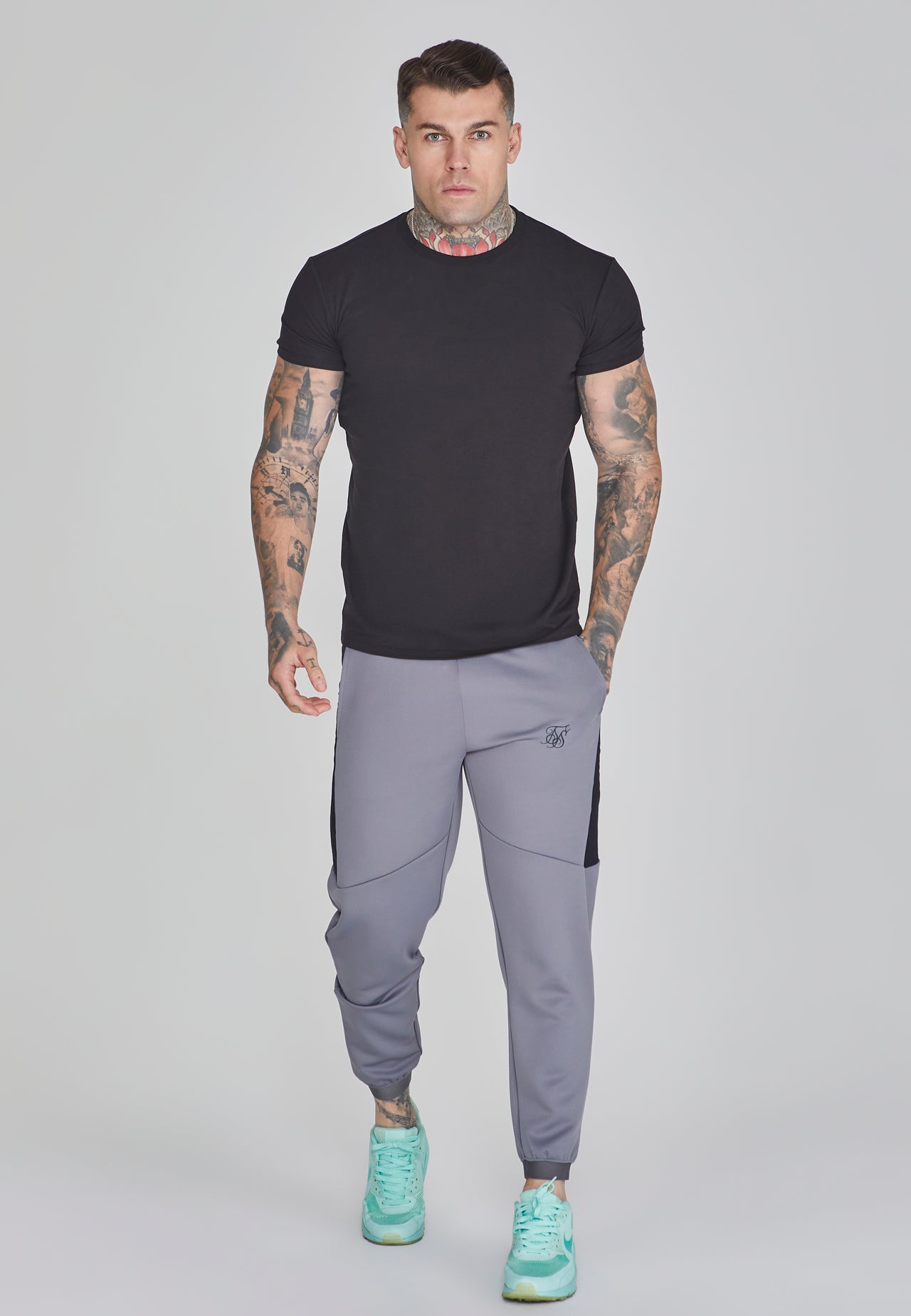 Grey Muscle Fit Joggers (1)