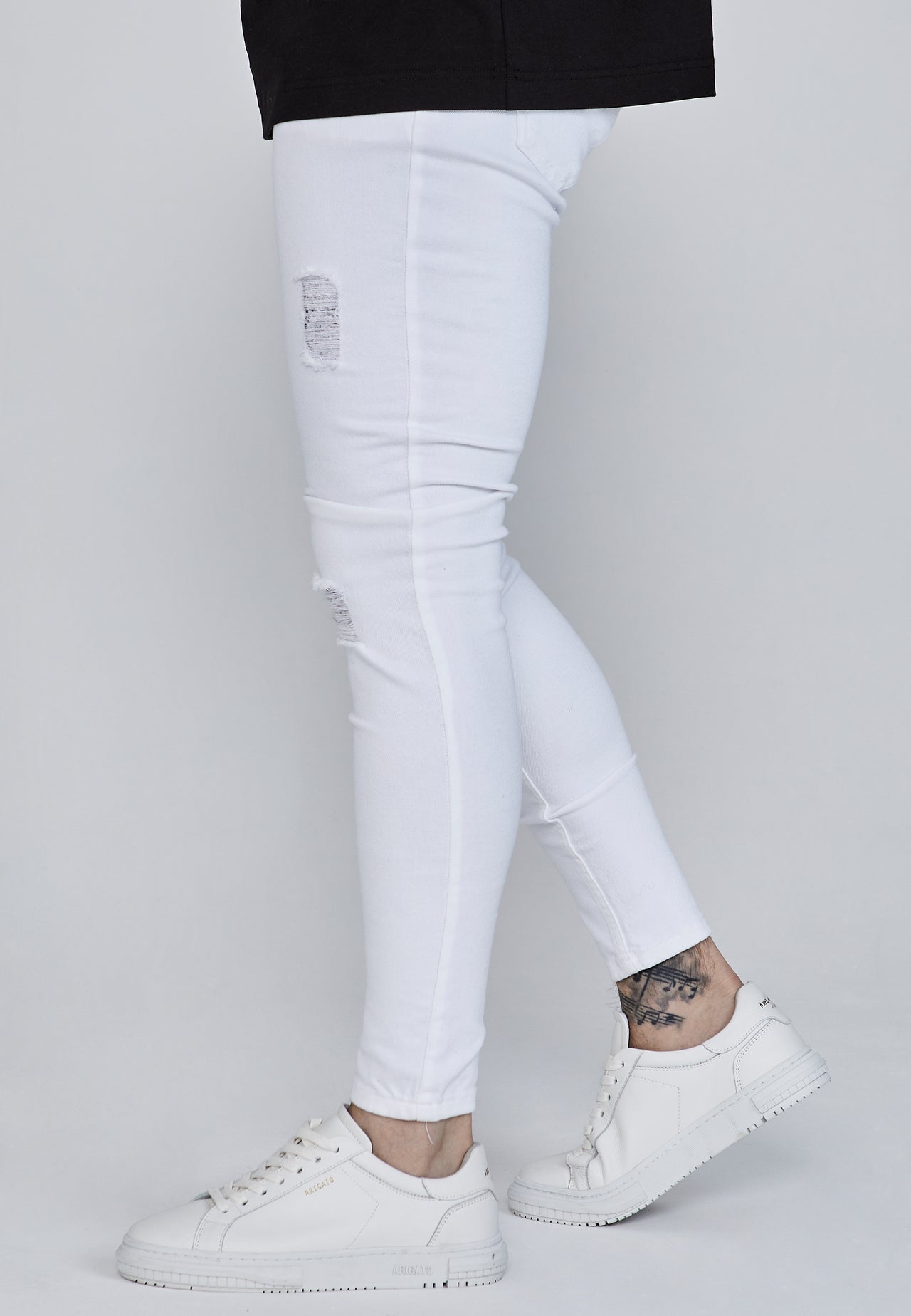 White Distressed Skinny Jeans (2)