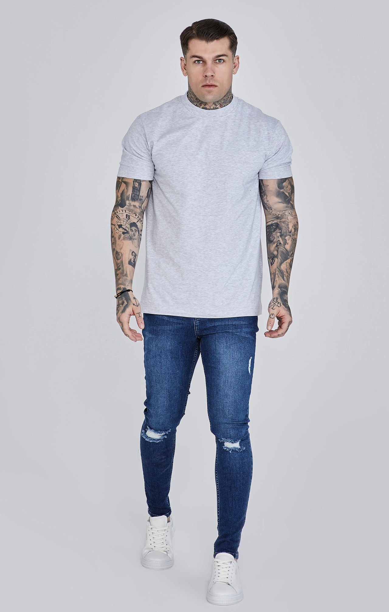 Blue Distressed Skinny Jeans (1)