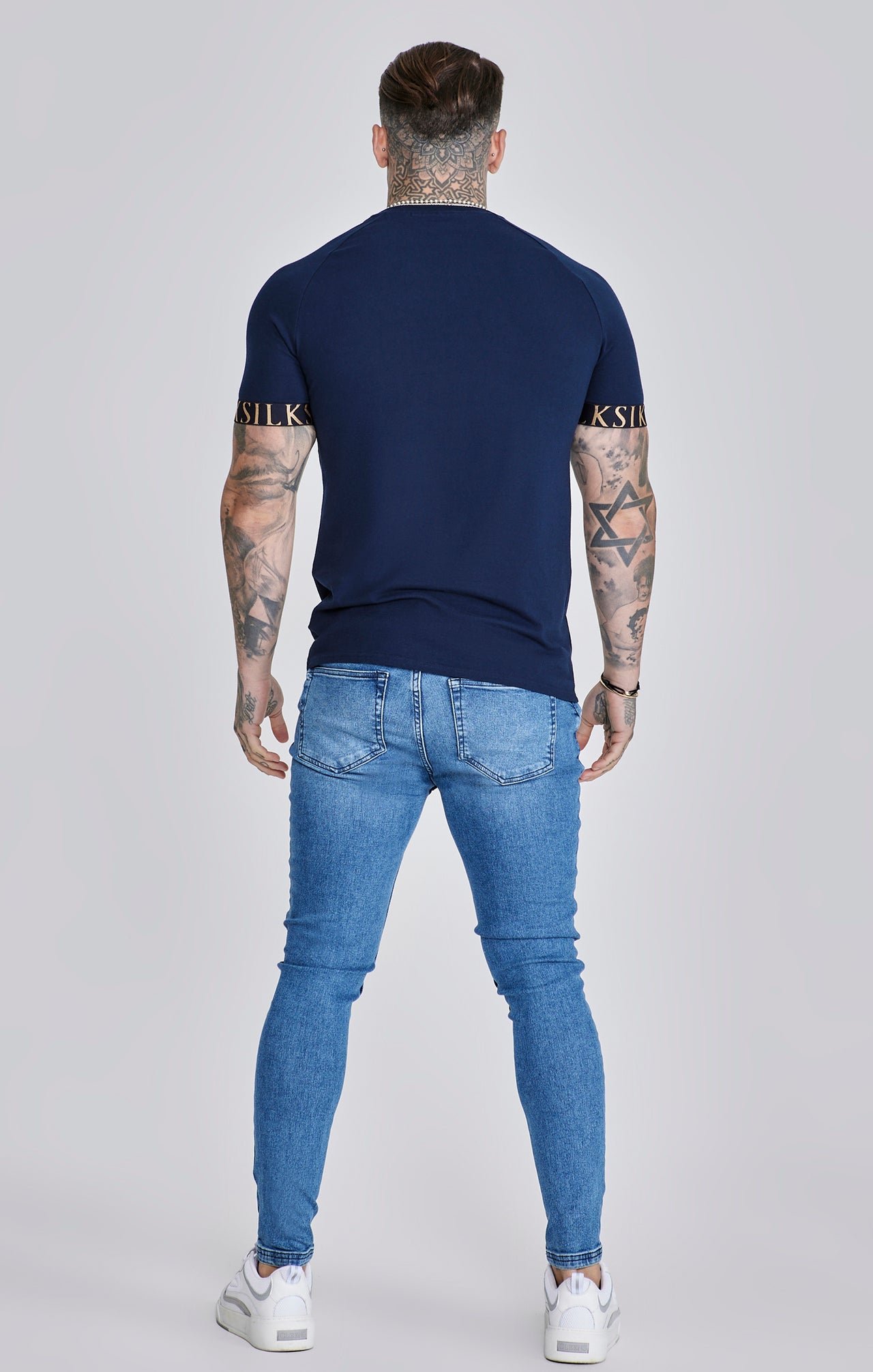 Blue Distressed Skinny Jeans (4)