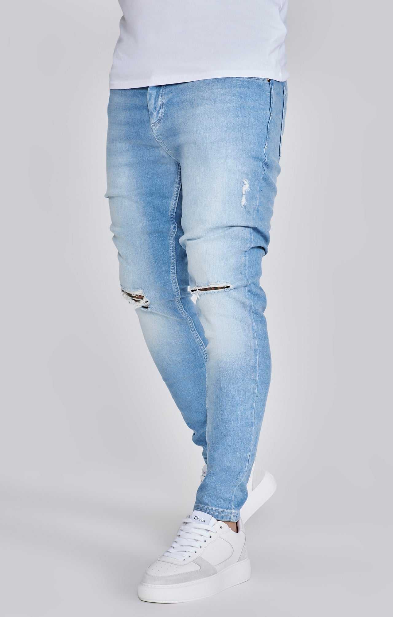 Blue Distressed Skinny Jeans