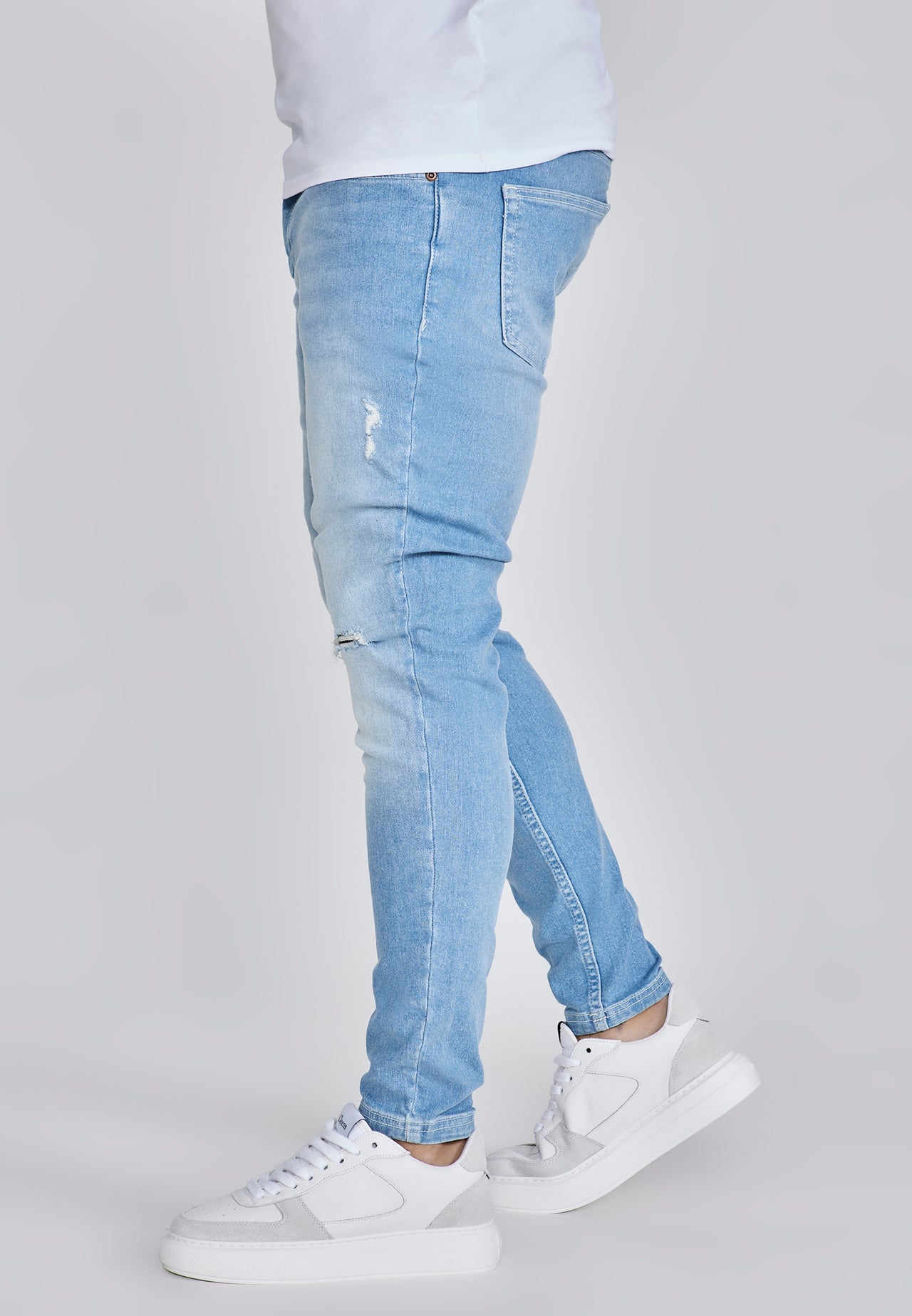 Blue Distressed Skinny Jeans (1)