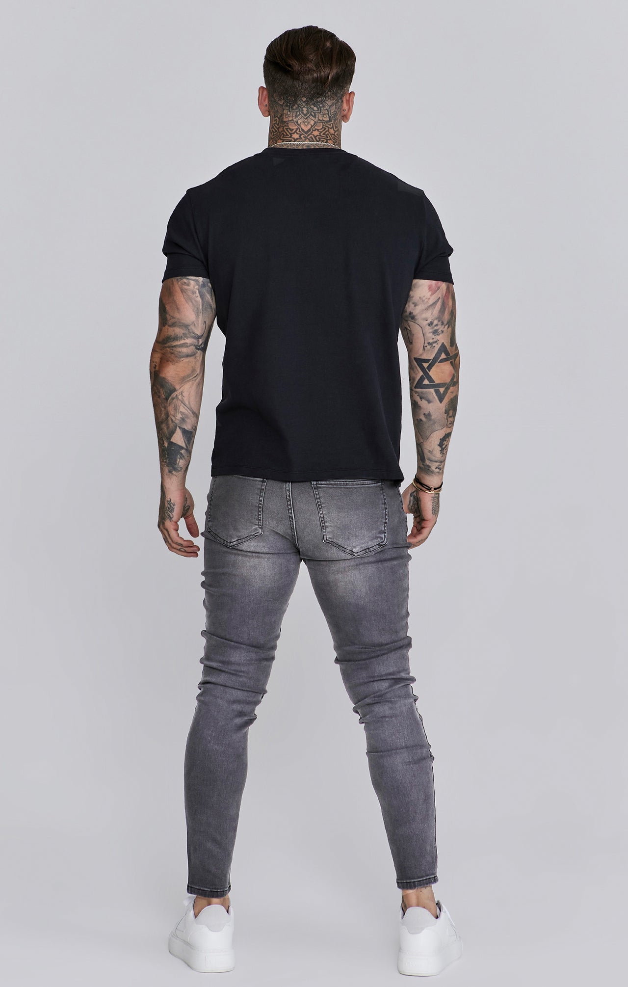 Grey Distressed Skinny Jeans (4)