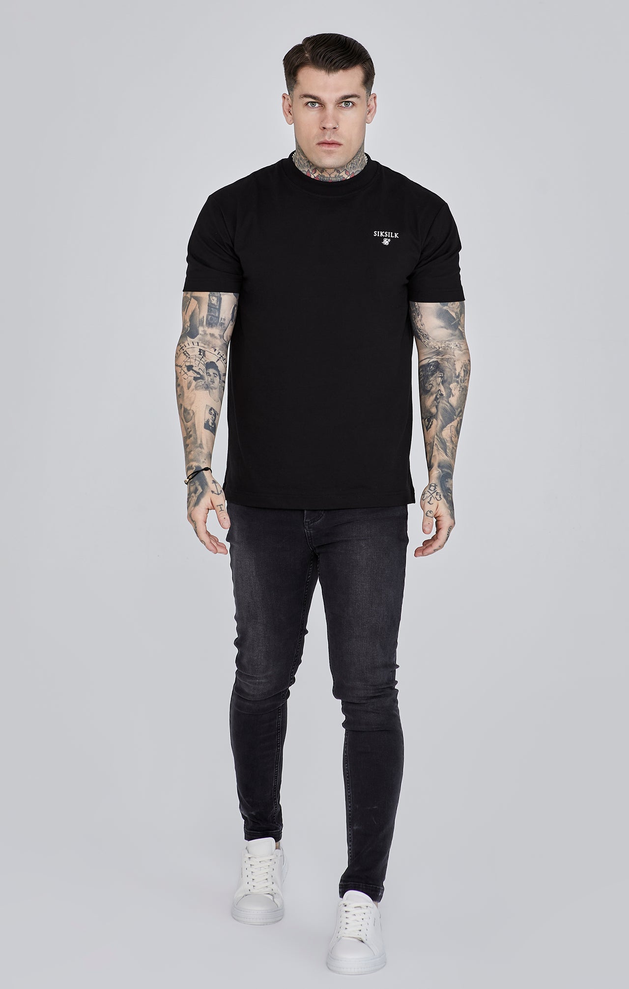 SikSilk Men's Black Skinny Jeans SikSilk UK