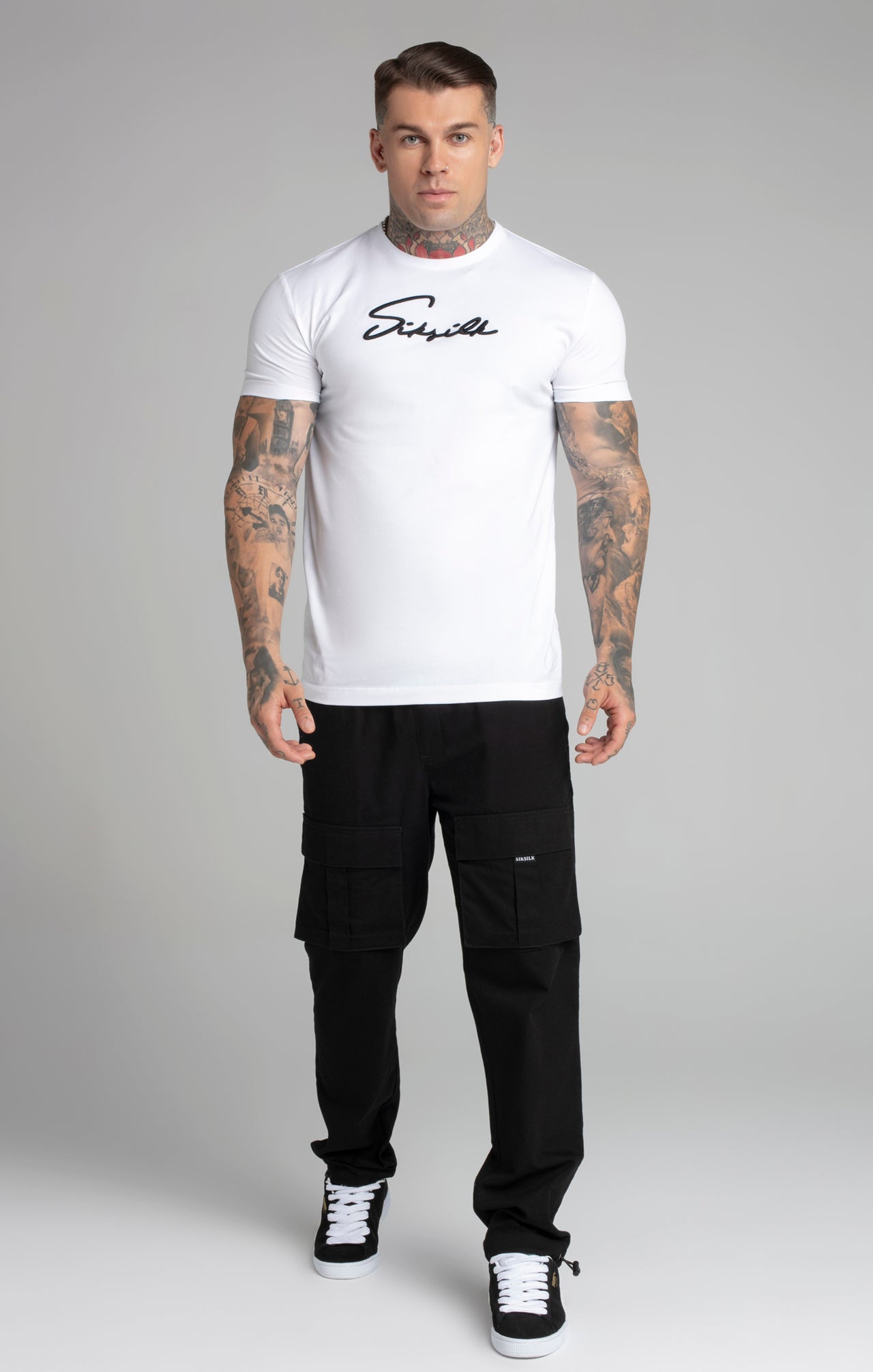 White Muscle Fit T-Shirt (1)