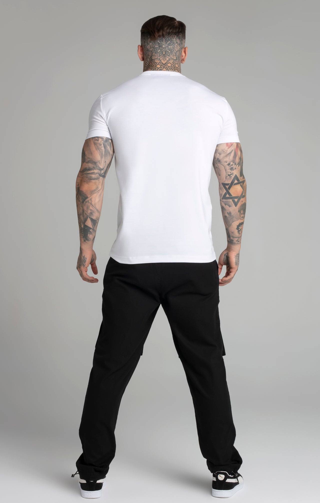 White Muscle Fit T-Shirt (4)