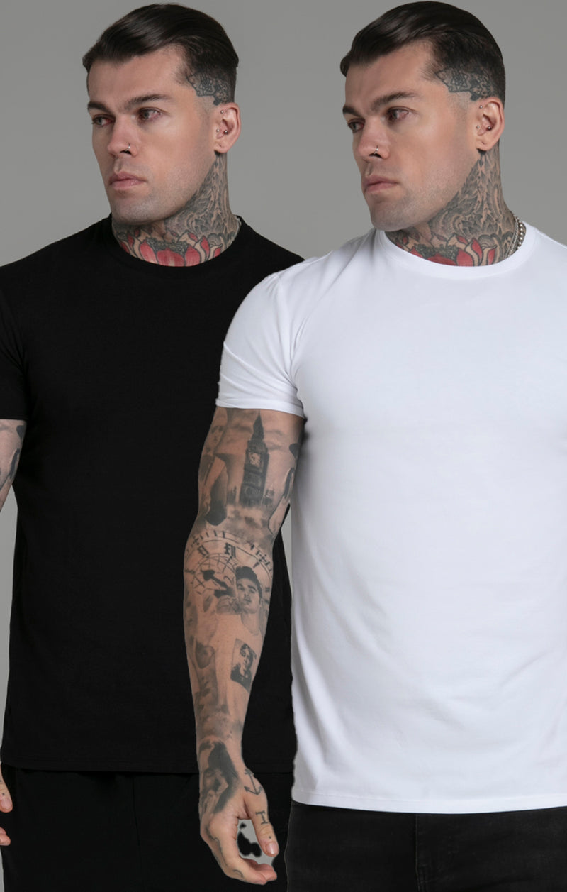Black White Pack of 2 T-Shirts