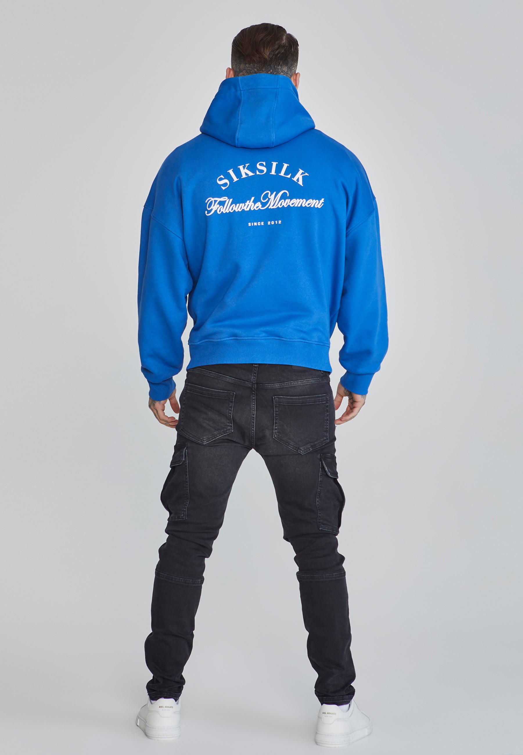SikSilk Men's Blue Graphic Hoodie | SikSilk US
