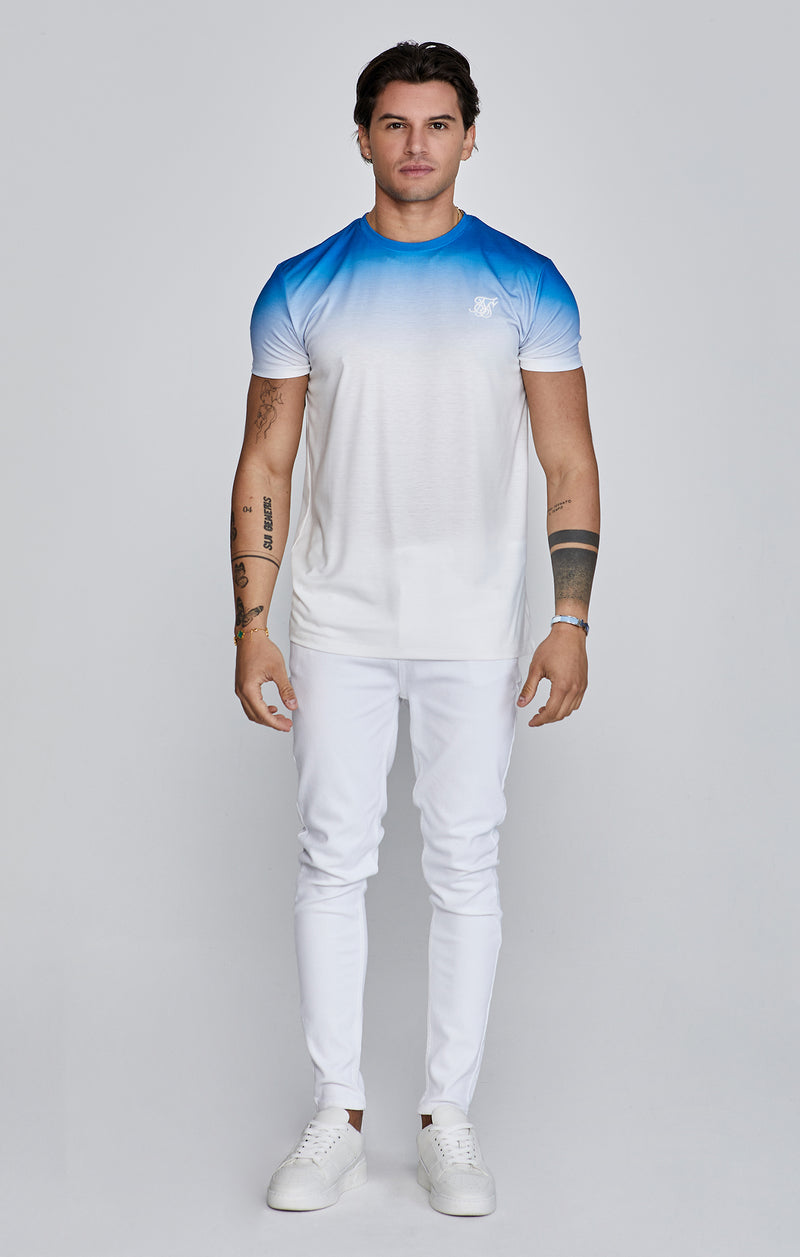 Blue White Fade T-Shirt (1)