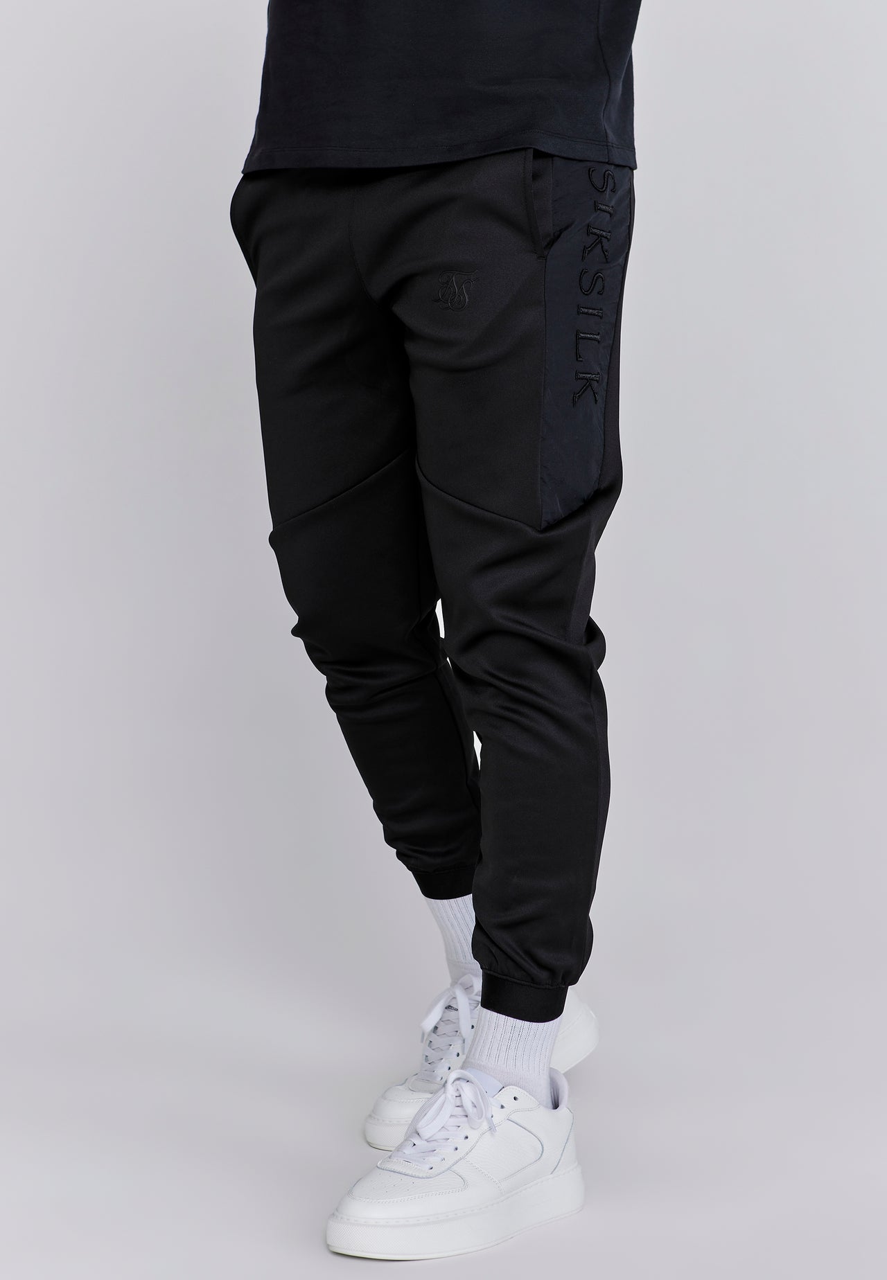 Black Muscle Fit Joggers