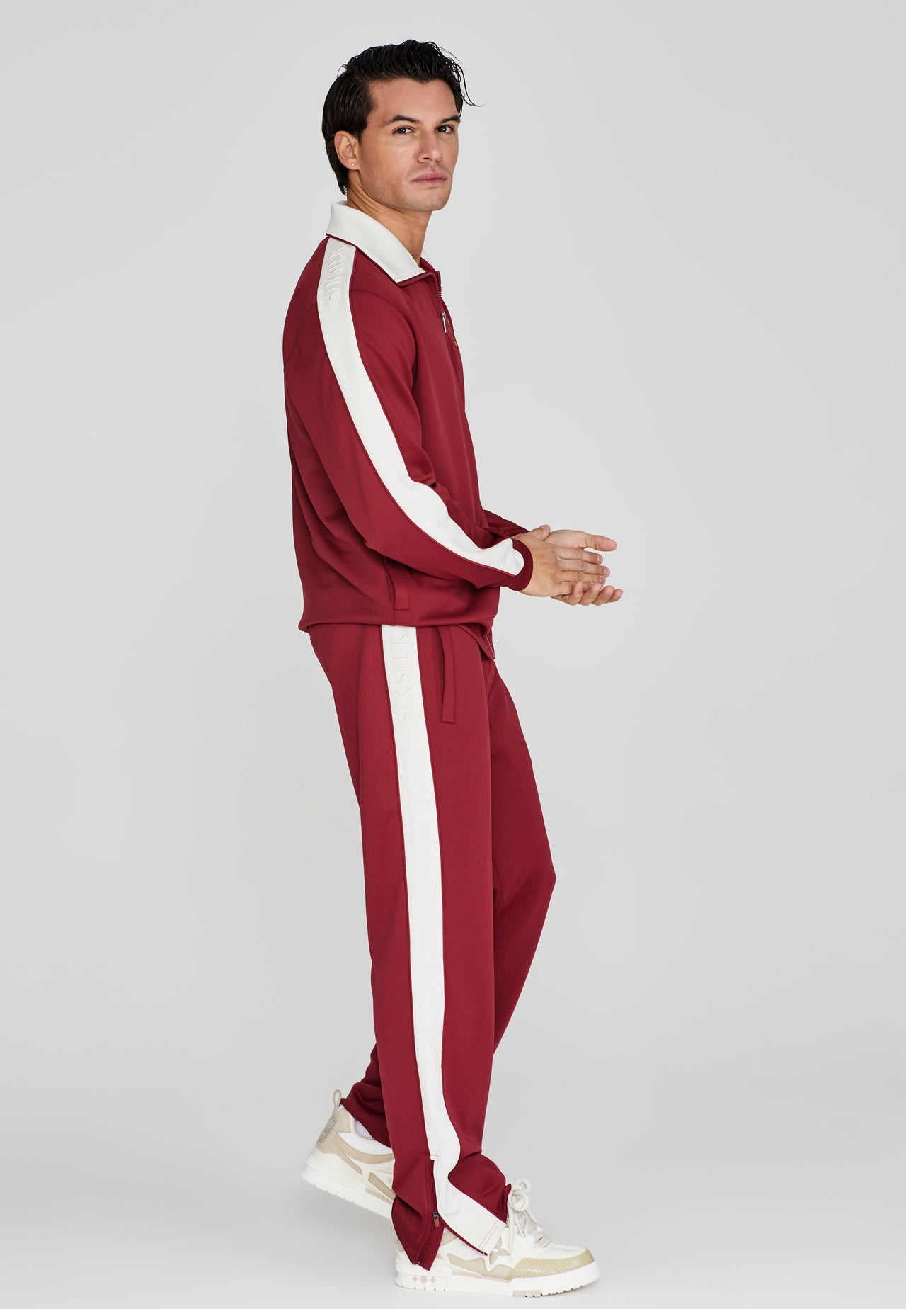 Burgundy Crest Track Top (1)