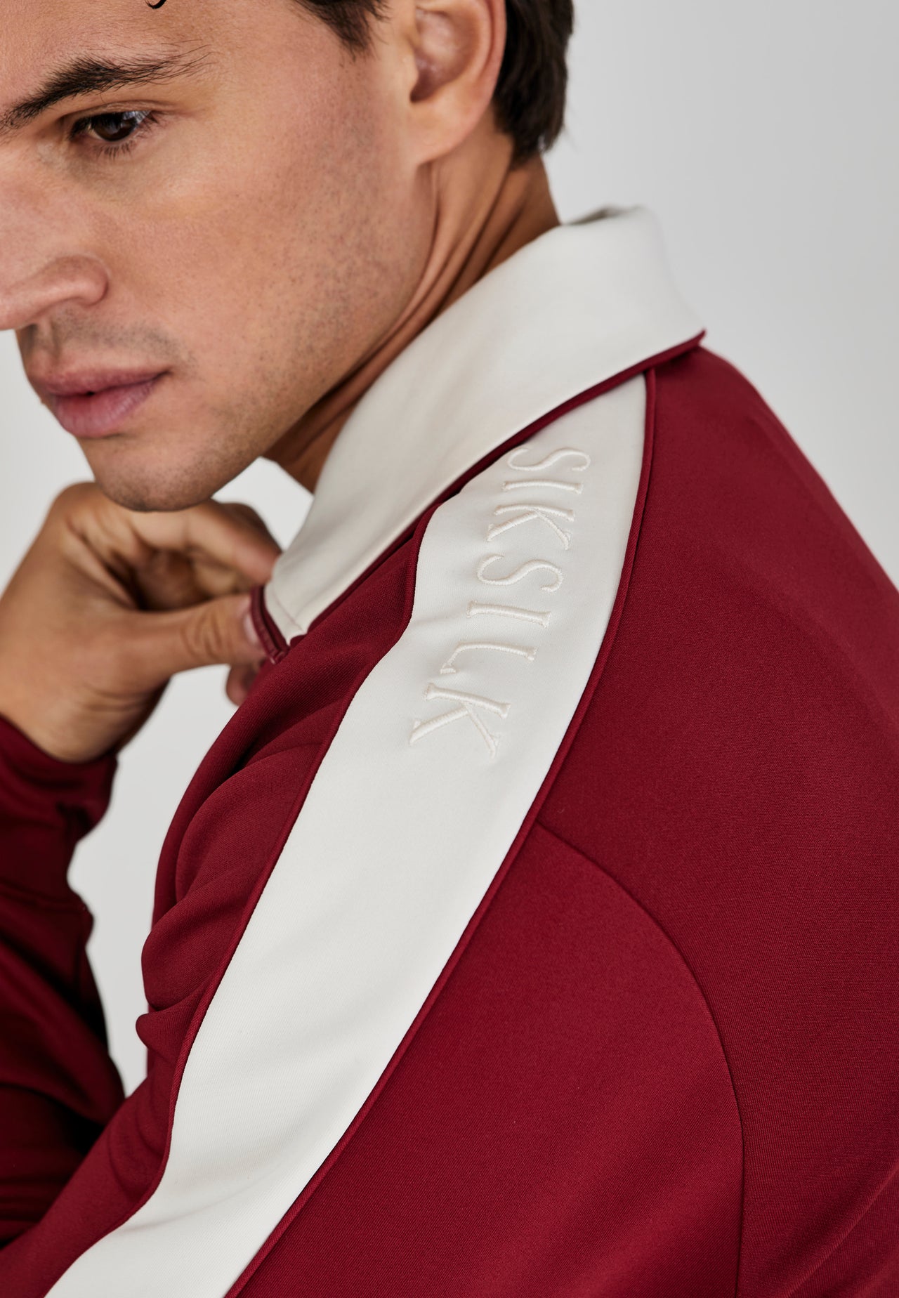 Burgundy Crest Track Top (2)