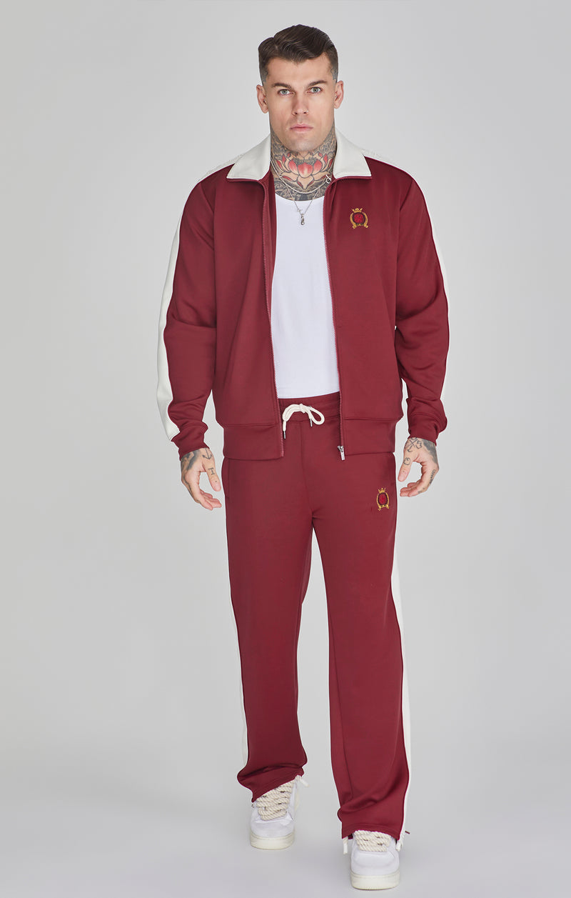 Burgundy Crest Track Pants (1)