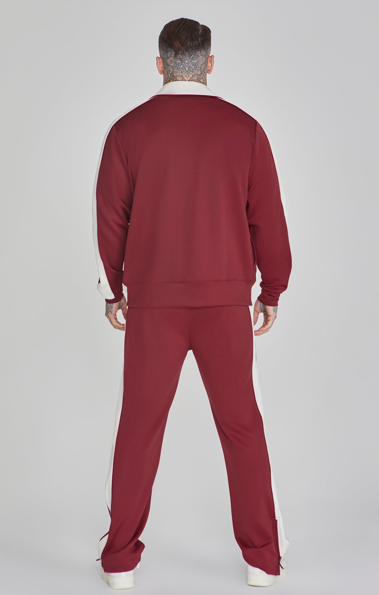 Burgundy Crest Track Pants (4)