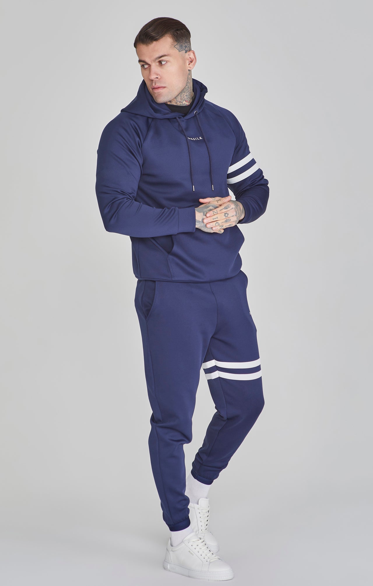 Navy Muscle Fit Hoodie (1)