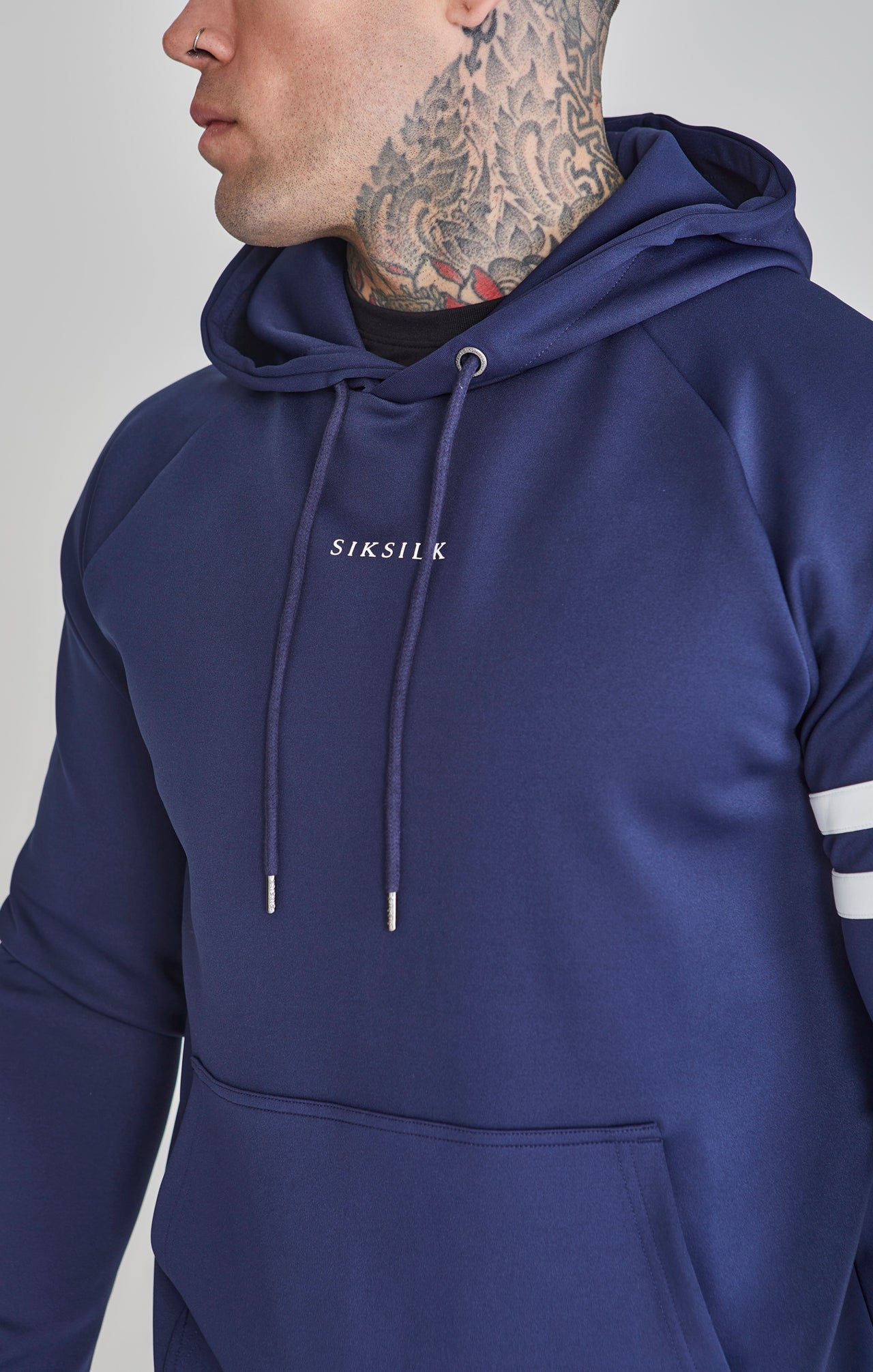 Navy Muscle Fit Hoodie (2)