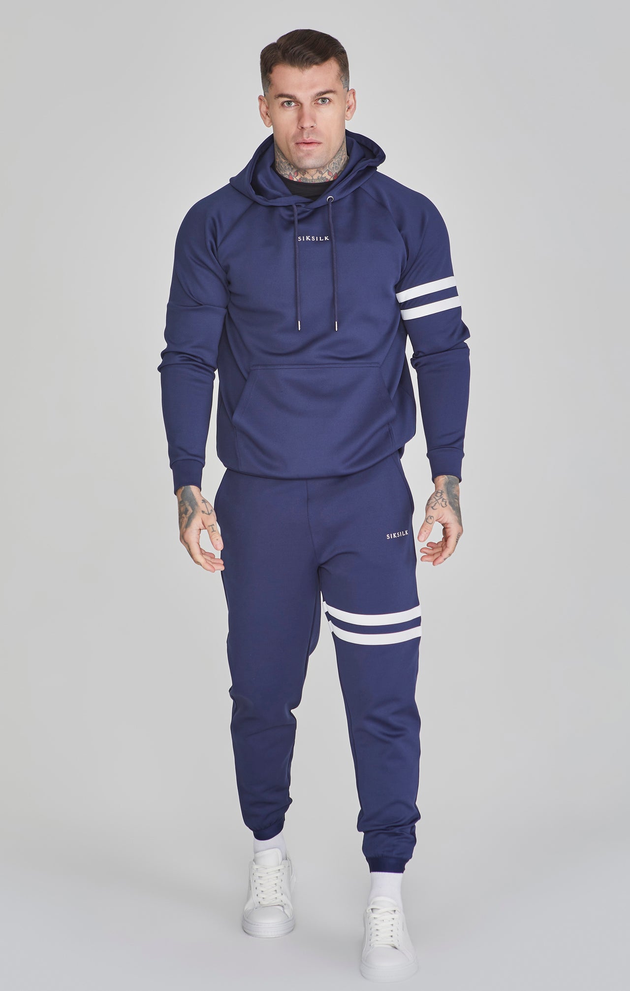 Navy Muscle Fit Hoodie (3)