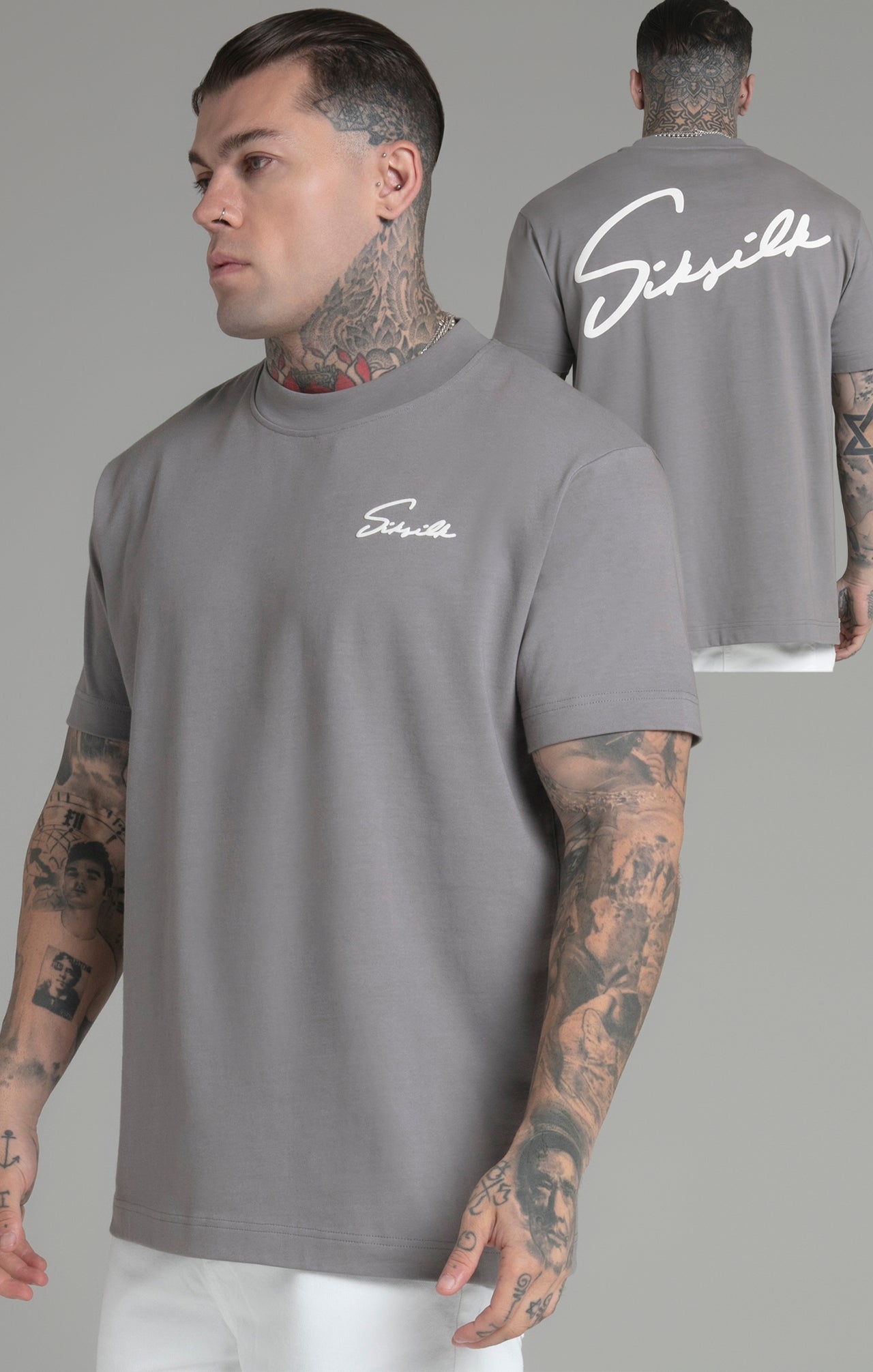 Grey Script T-Shirt