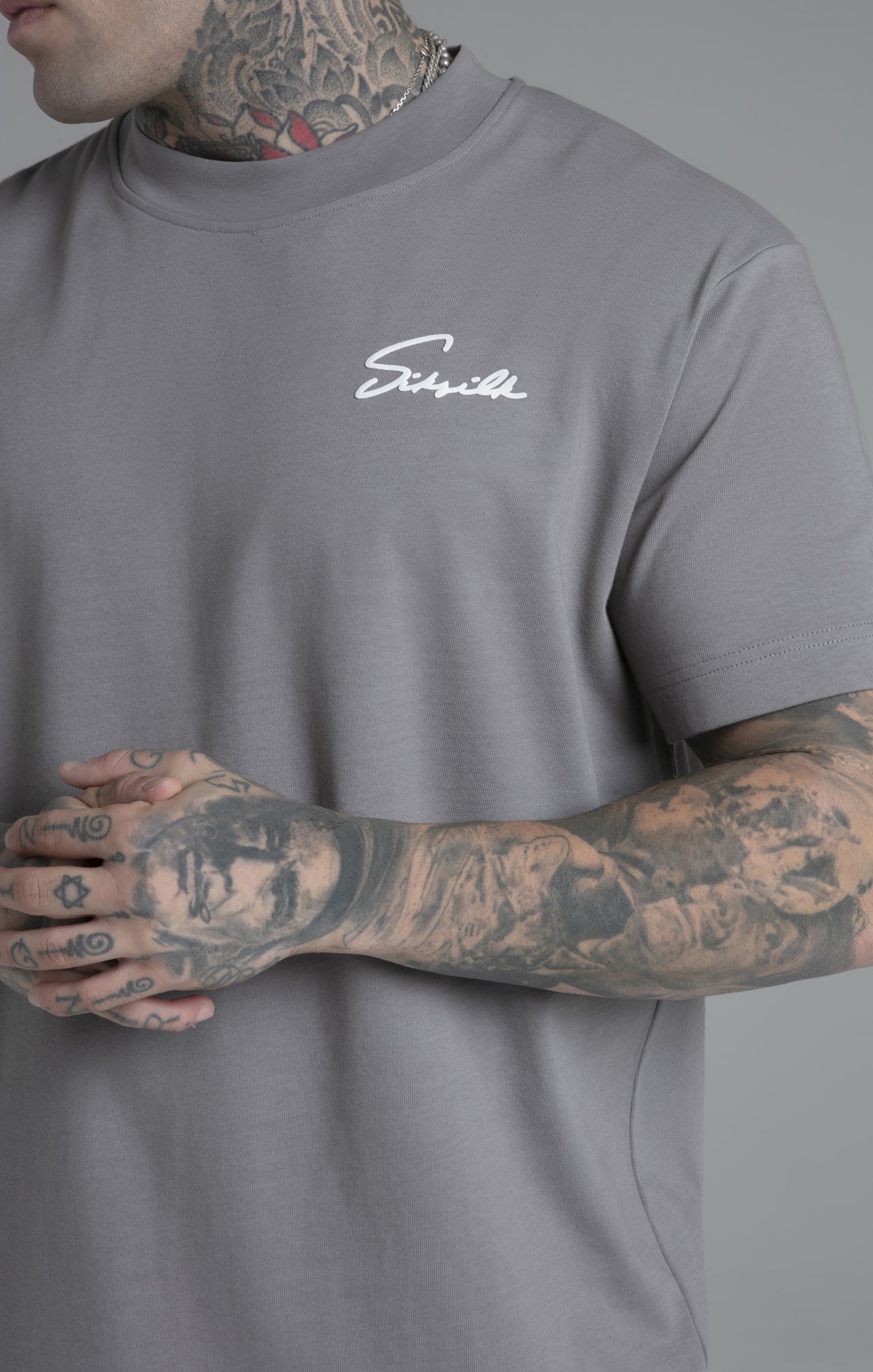Grey Script T-Shirt (2)