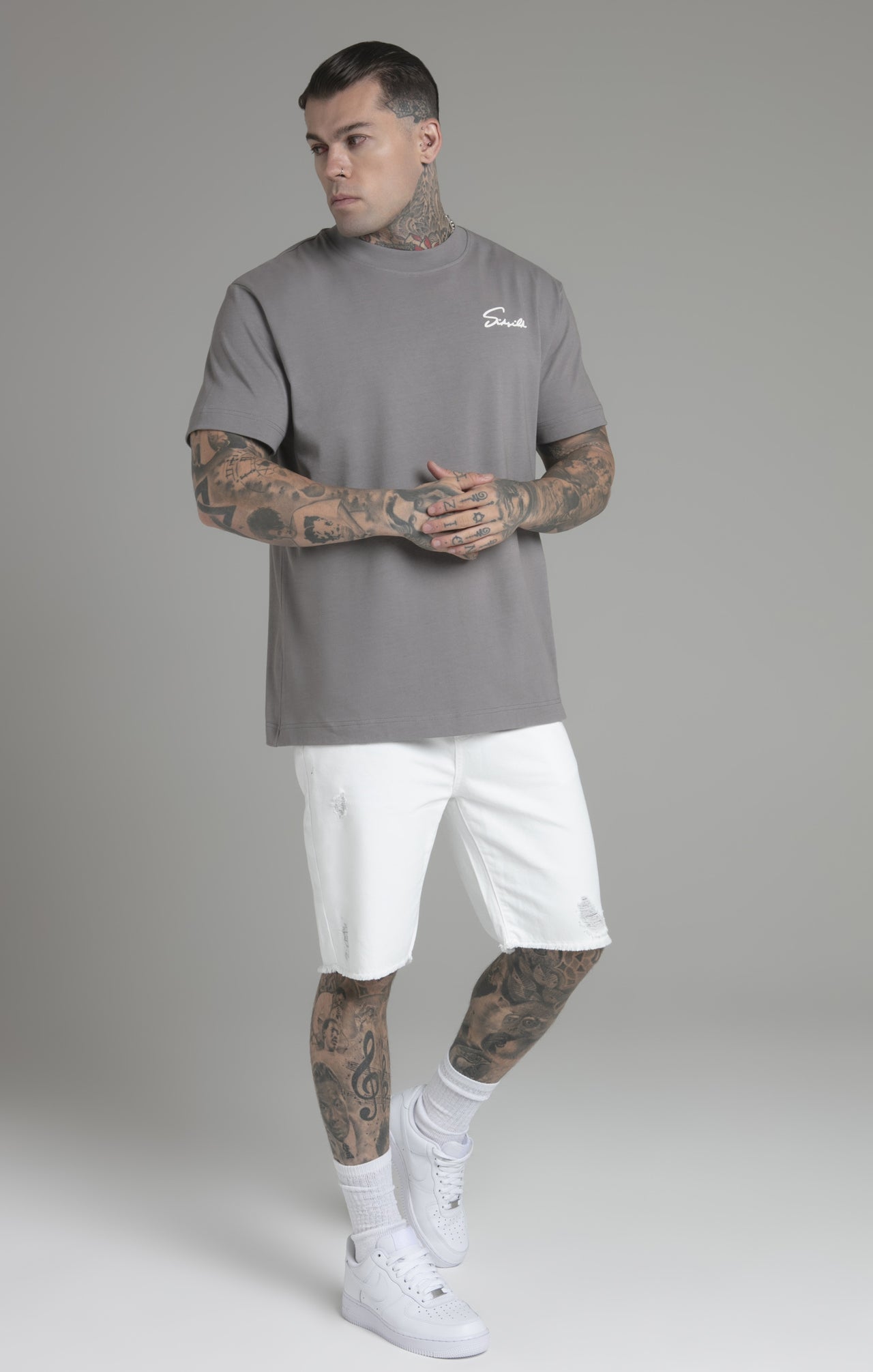 Grey Script T-Shirt (3)