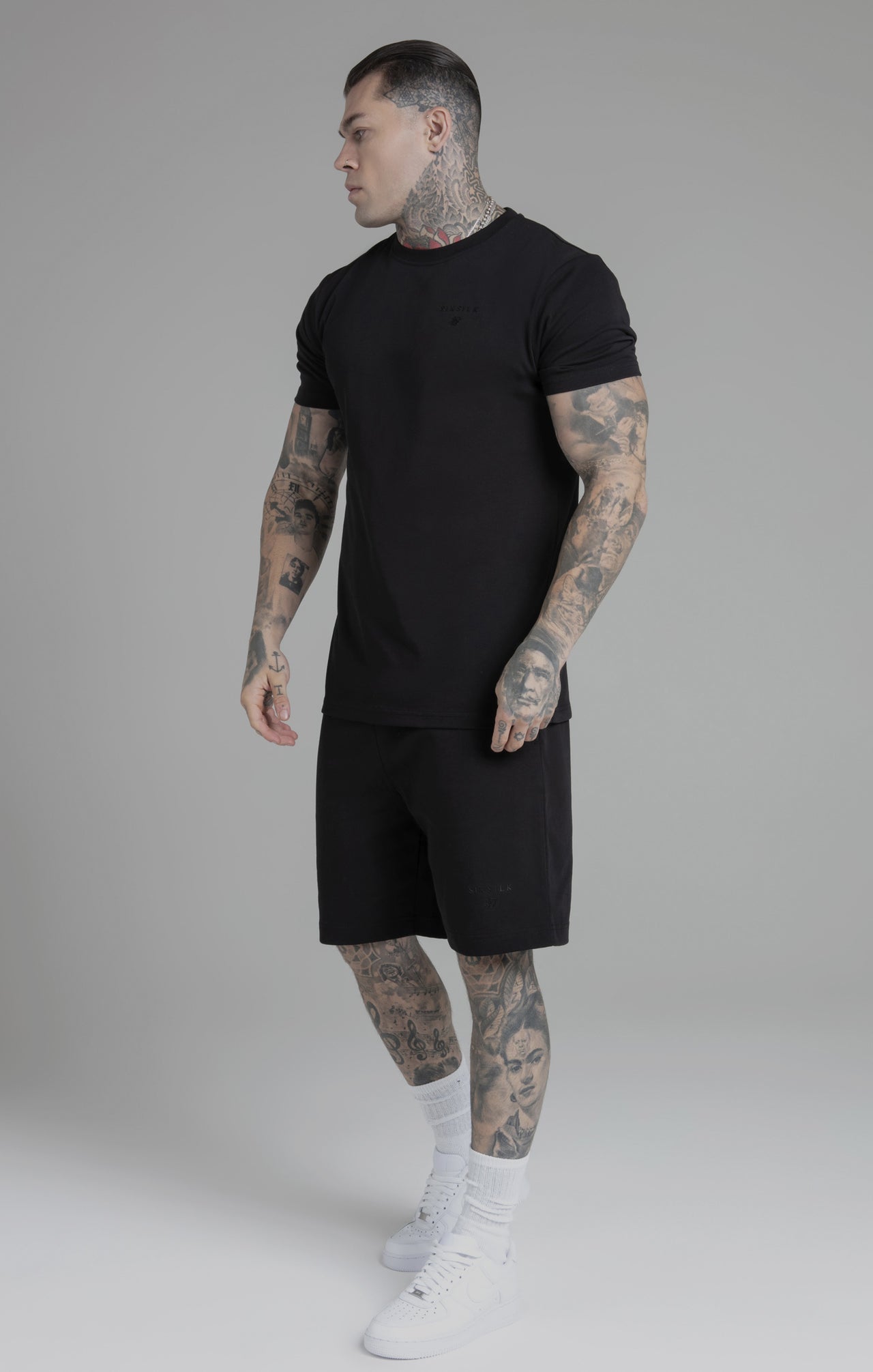 Black T-Shirt and Shorts Set (3)