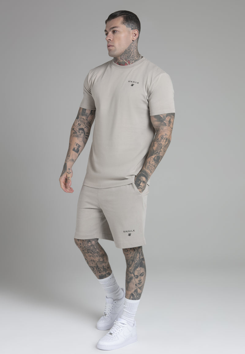 Beige T-Shirt and Shorts Set