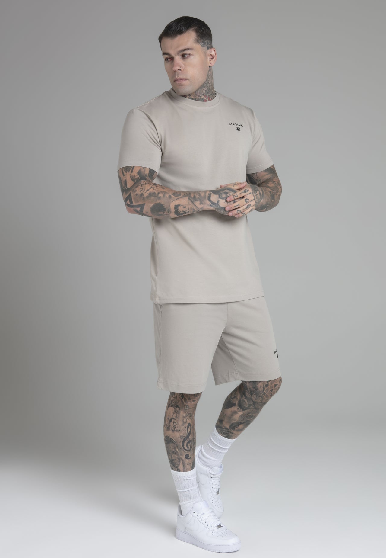 Beige T-Shirt and Shorts Set (3)
