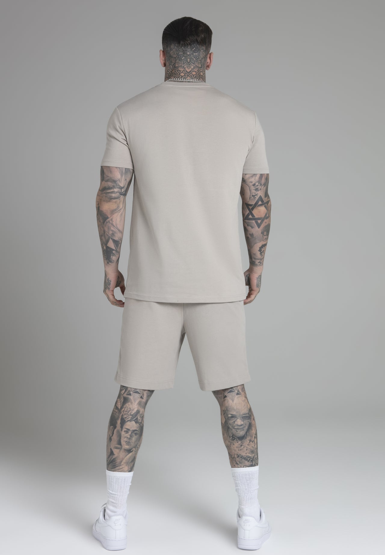 Beige T-Shirt and Shorts Set (4)