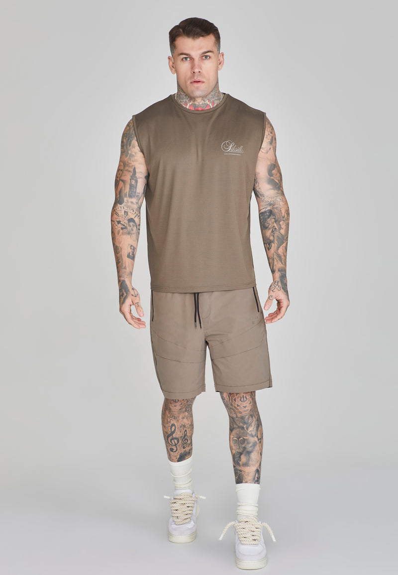 Brown Relaxed Logo Vest (1)