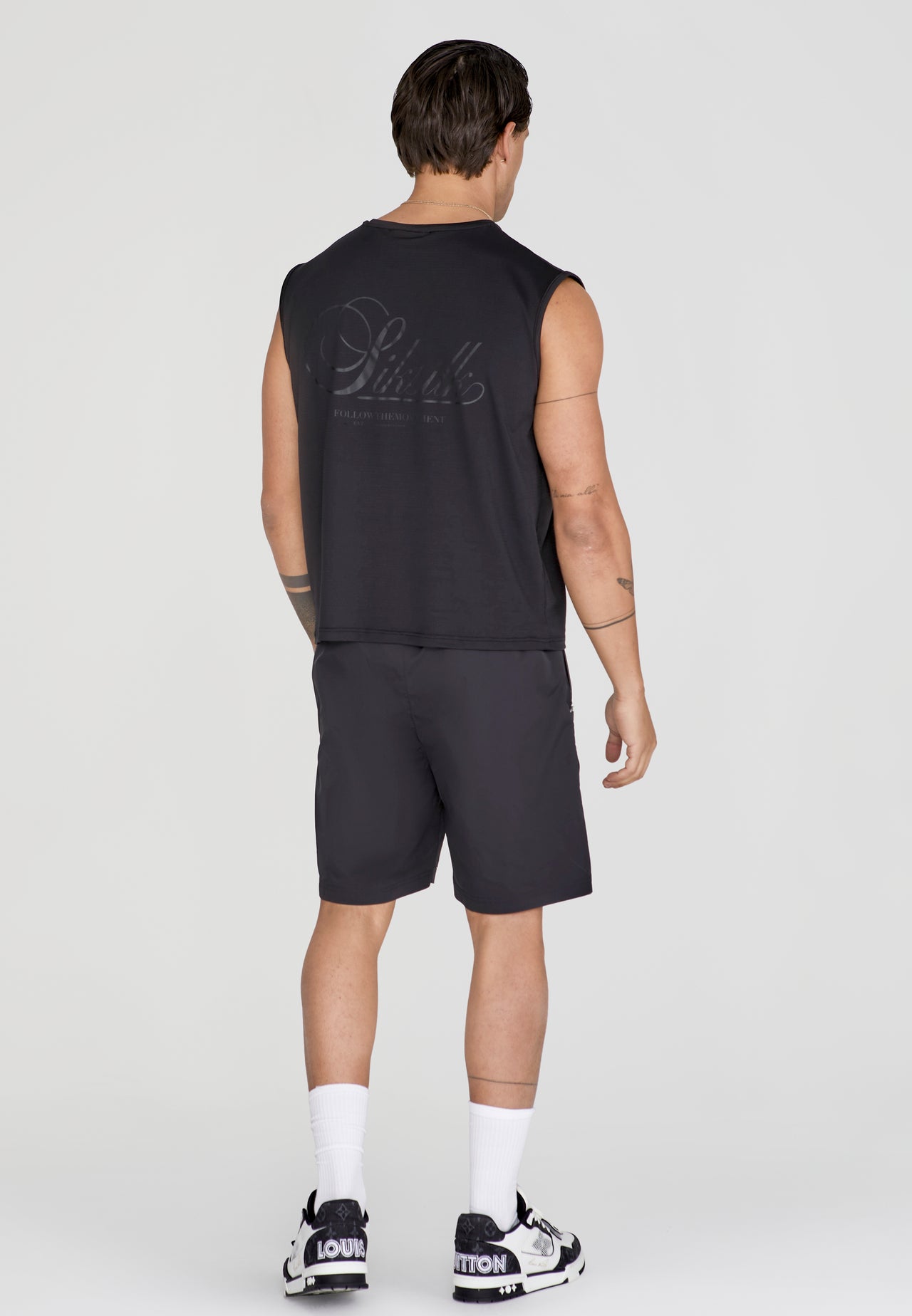 Black Relaxed Logo Vest (4)