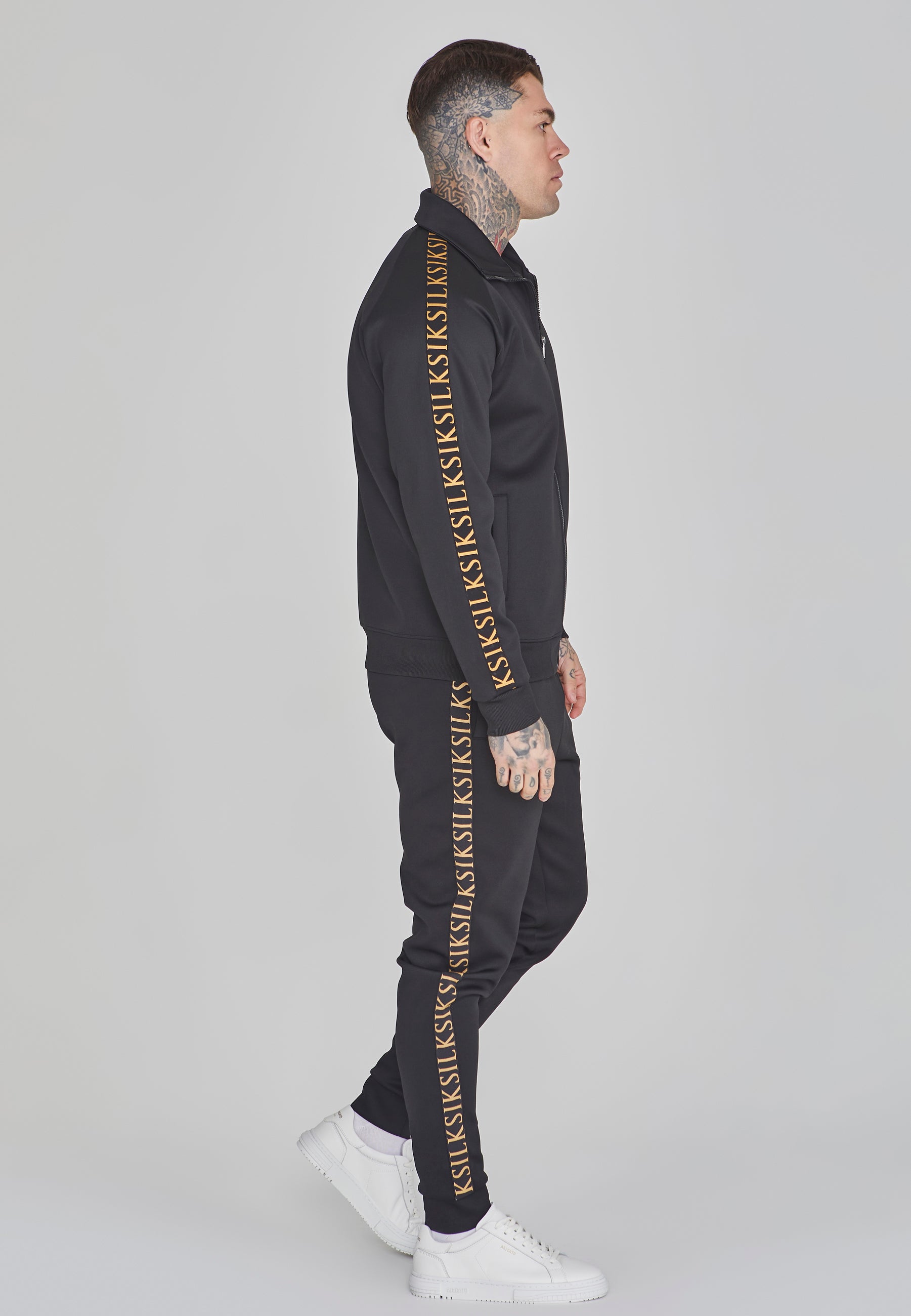 SikSilk Men's Black Full Zip Track Top | SikSilk US
