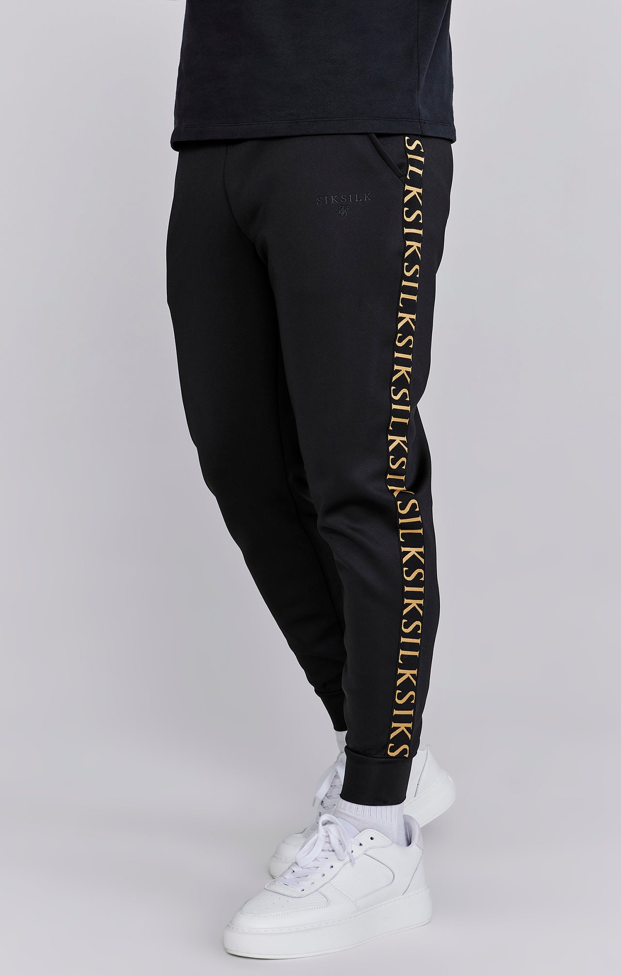 Black Muscle Fit Joggers